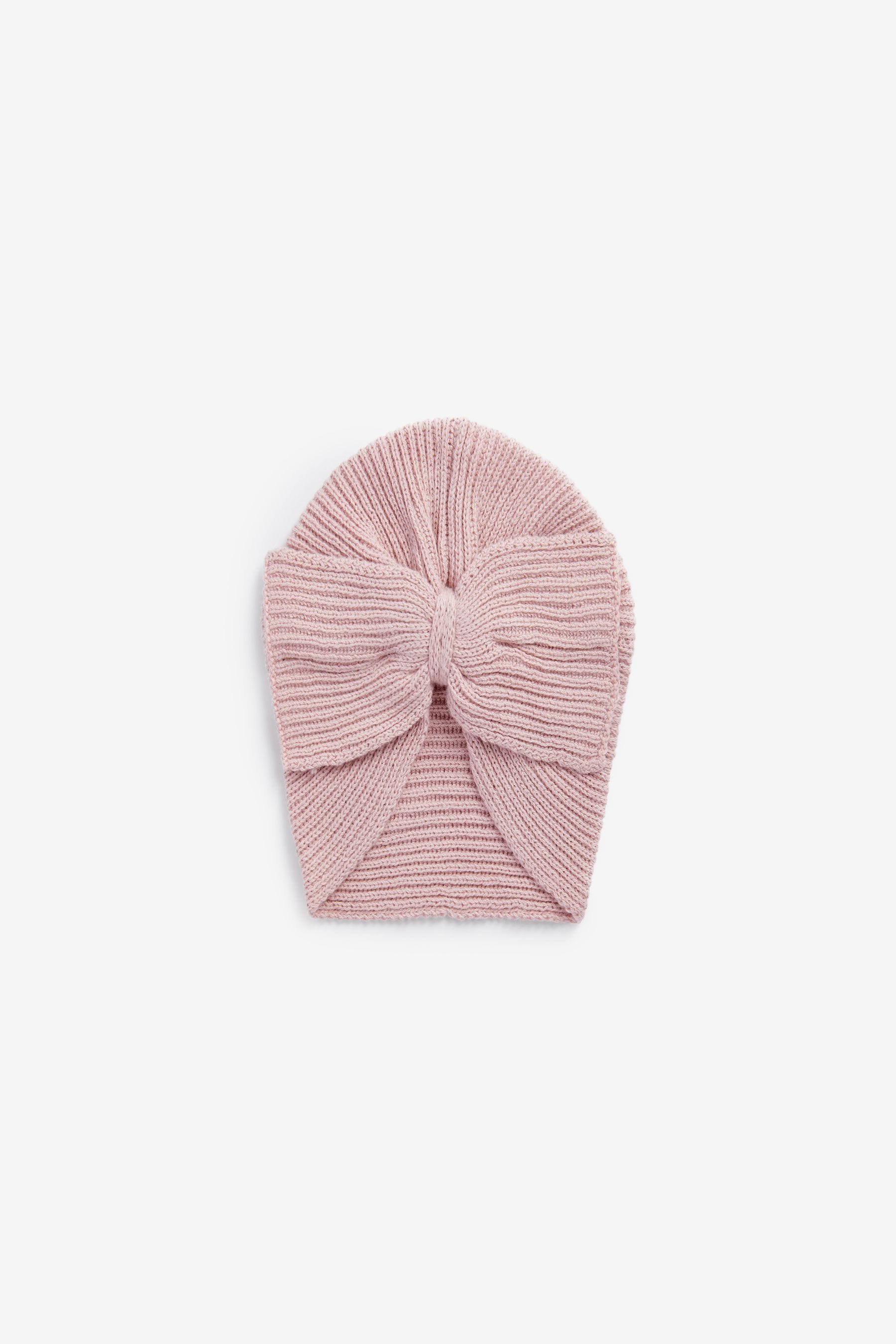 Modern Pink Baby Knitted Turban Hat (0mths-3yrs)