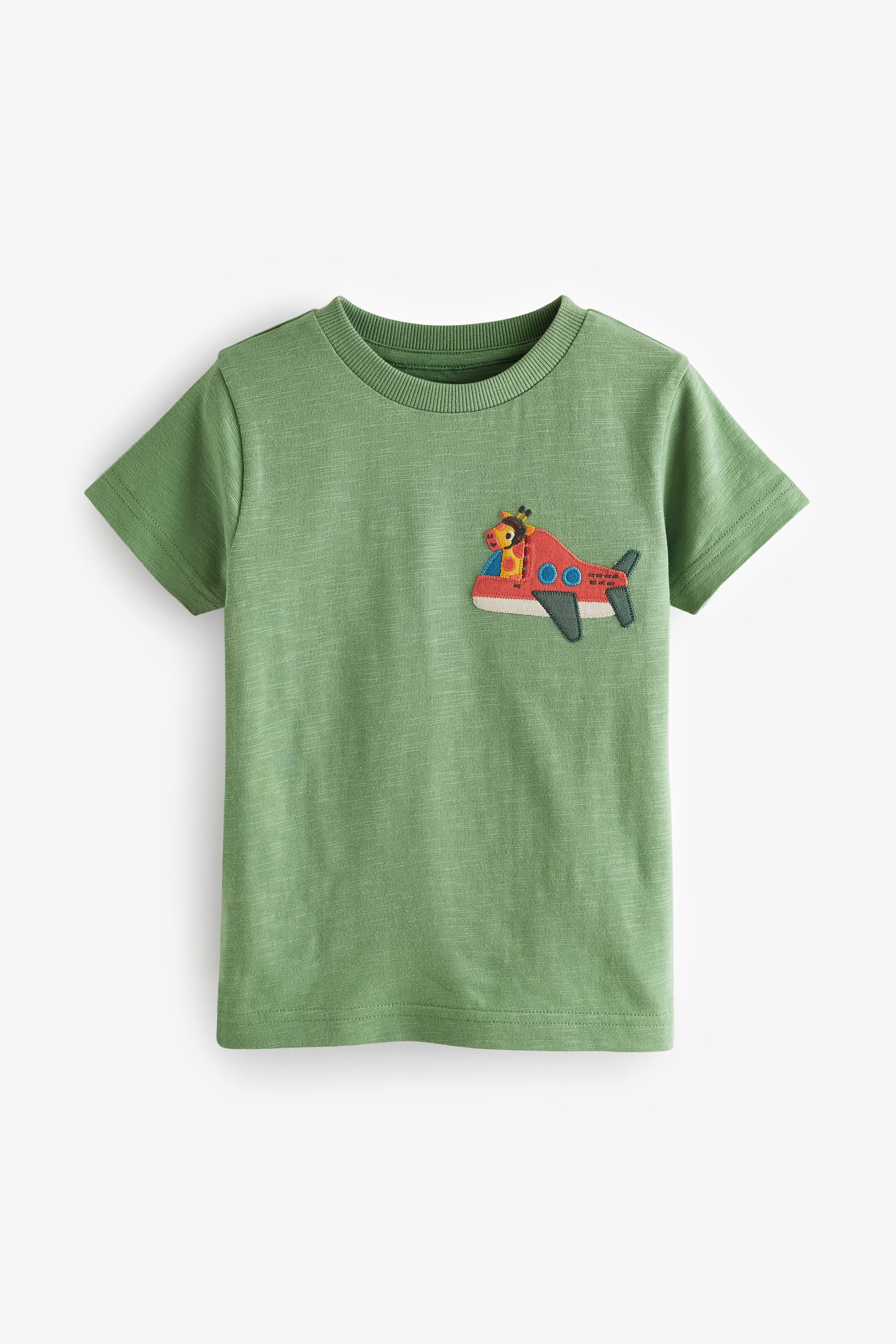 Green Appliquééé Character Short Sleeve T-Shirt (3mths-7yrs)