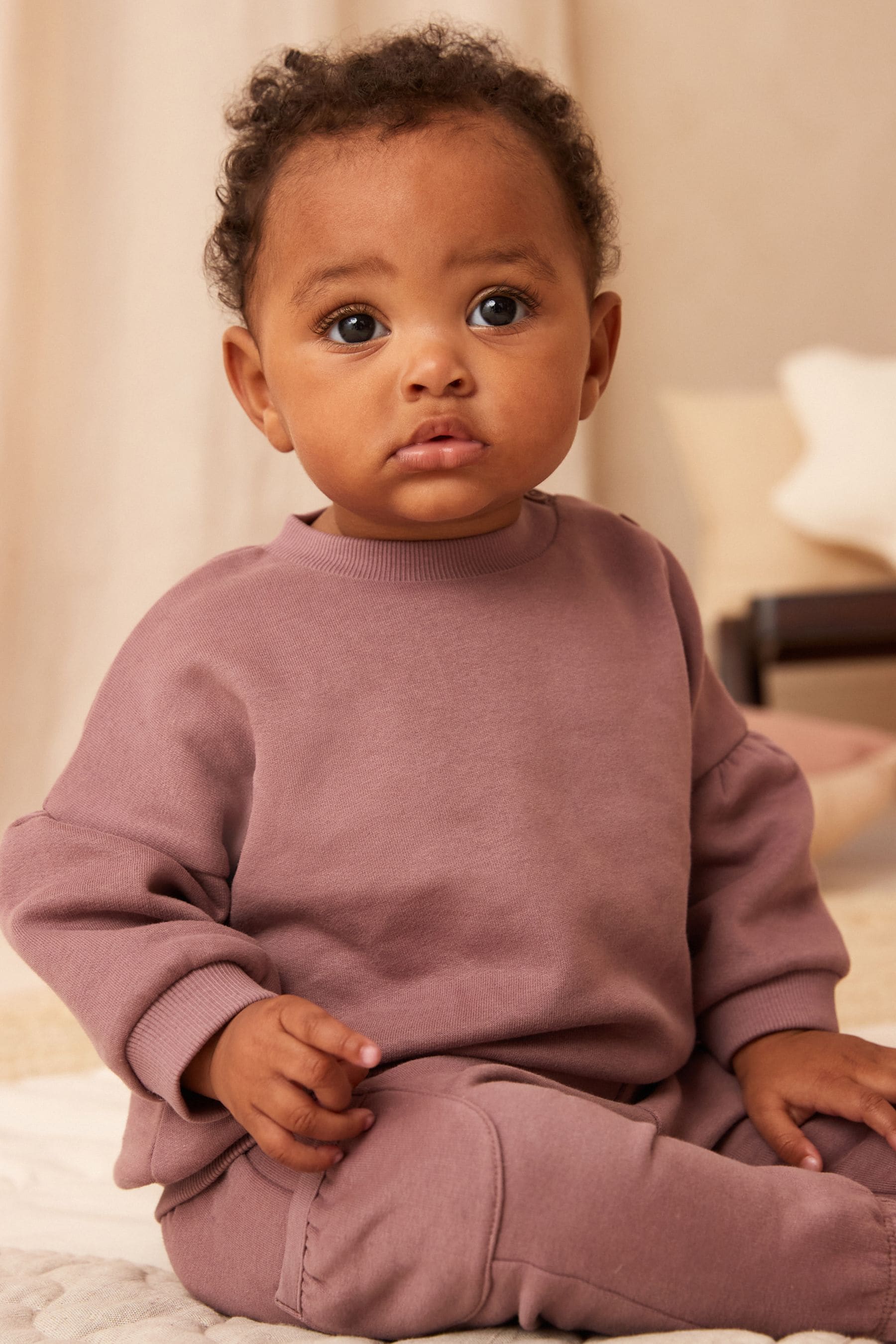 Mauve Purple Baby Cosy Sweater And Leggings 2 Piece Set