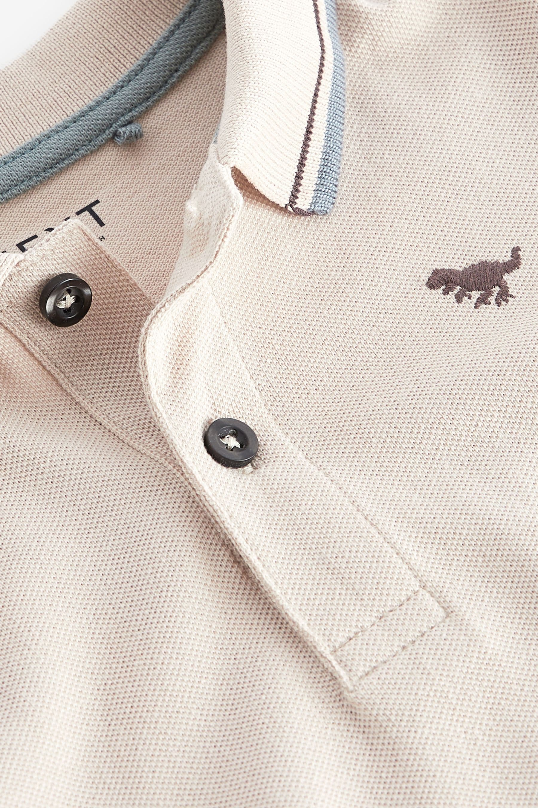 Putty Natural Short Sleeve Polo Shirt (3mths-7yrs)