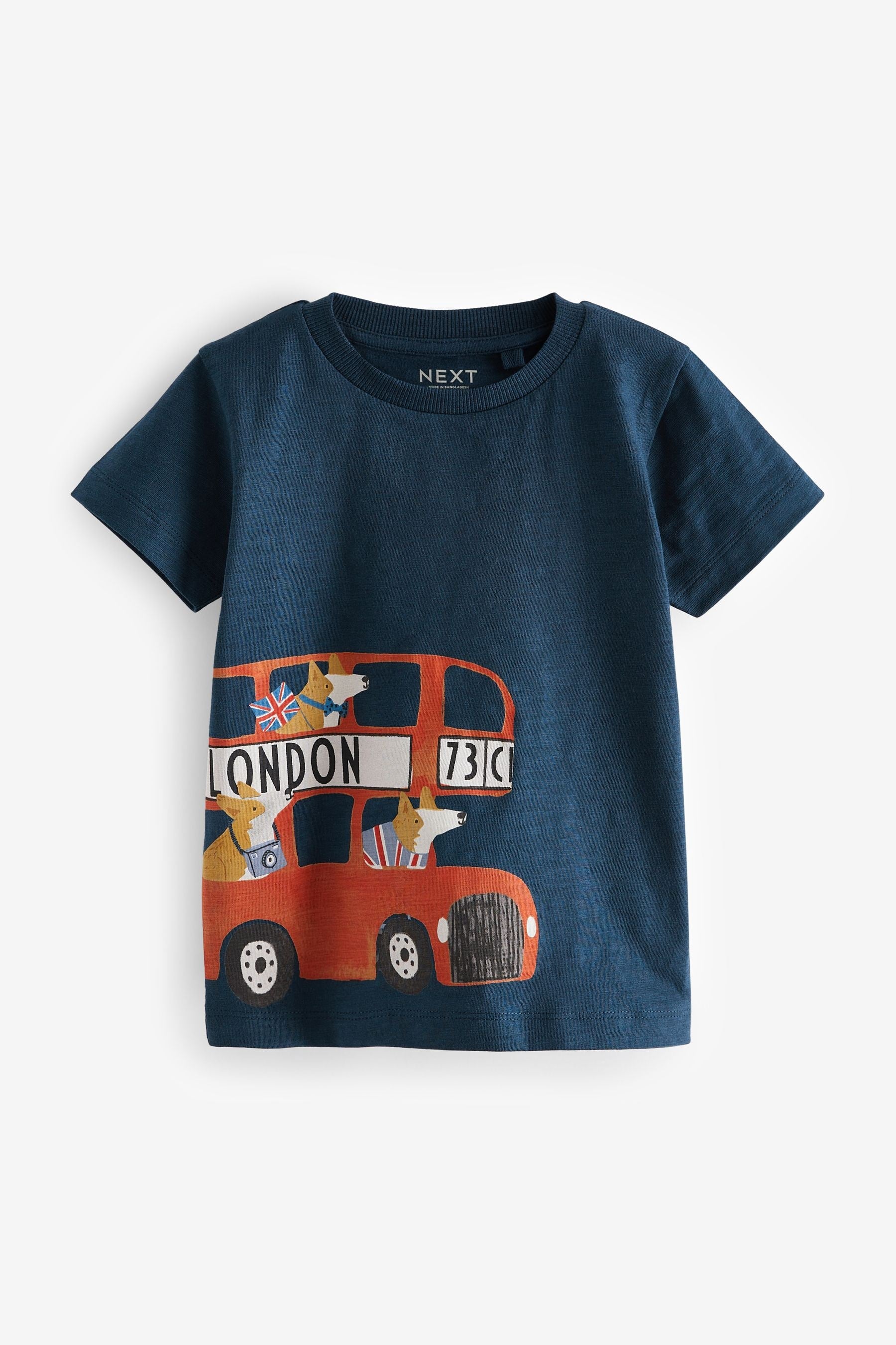 Red/Blue London Short Sleeve Character T-Shirts 3 Pack (3mths-7yrs)