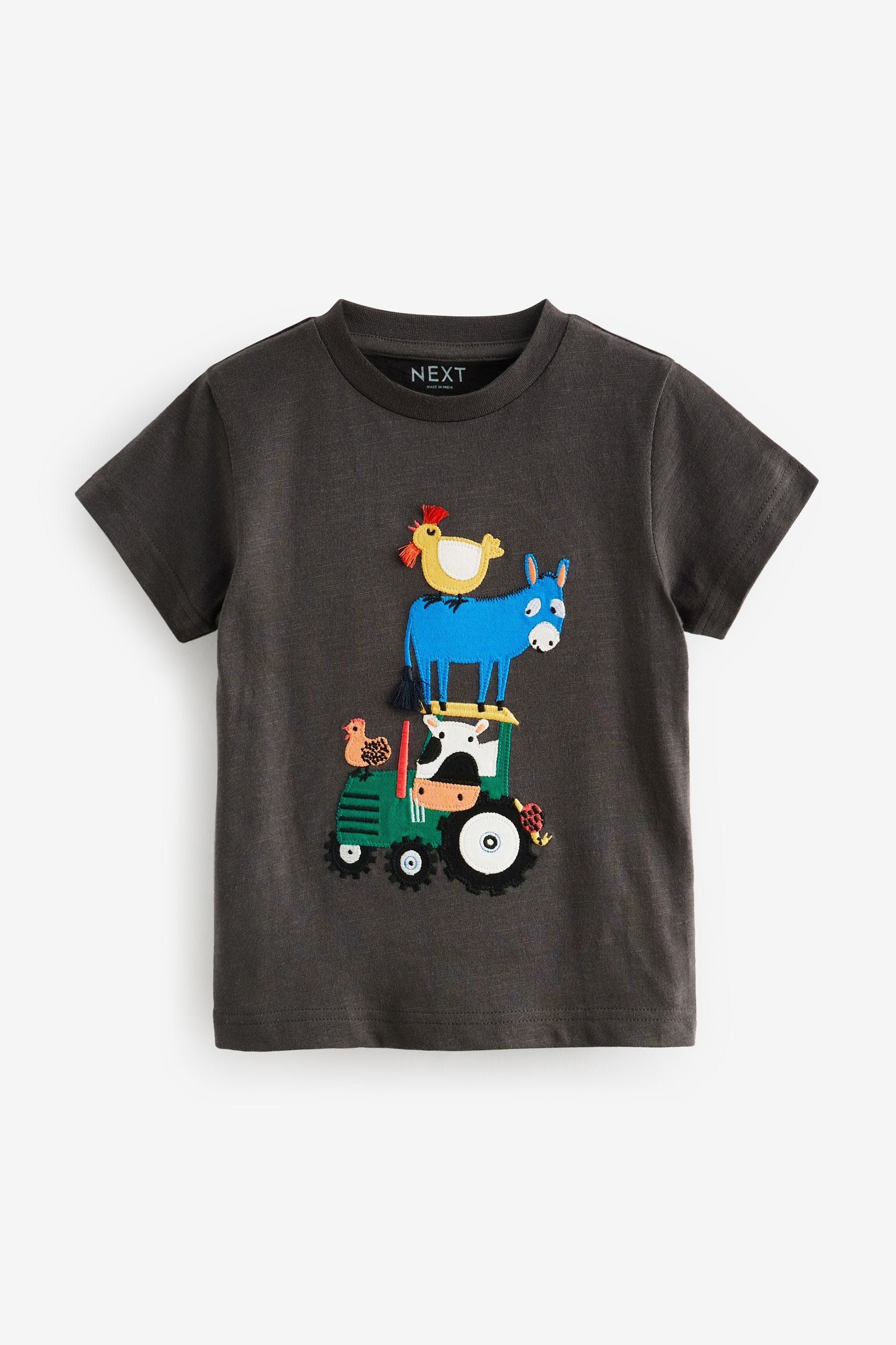 Green/Grey Farm Short Sleeve Character T-Shirts 3 Pack (3mths-7yrs)