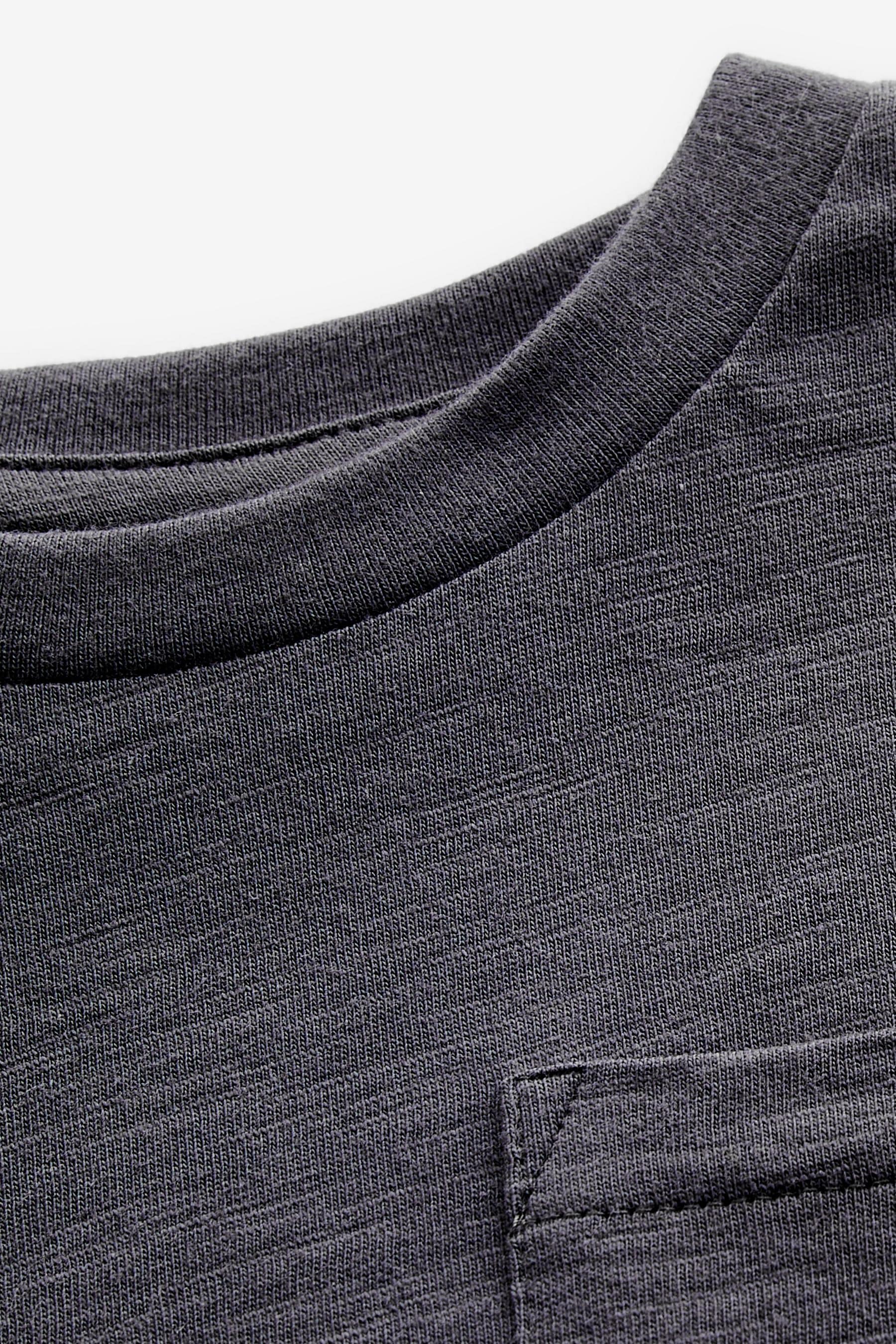 Charcoal Grey Short Sleeve Plain T-Shirt (3mths-7yrs)