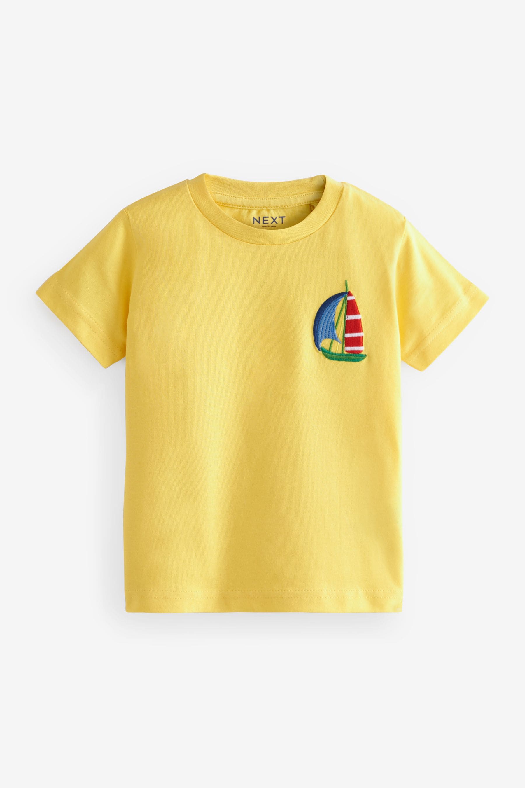 Yellow/Blue Short Sleeve Character T-Shirts 3 Pack (3mths-7yrs)