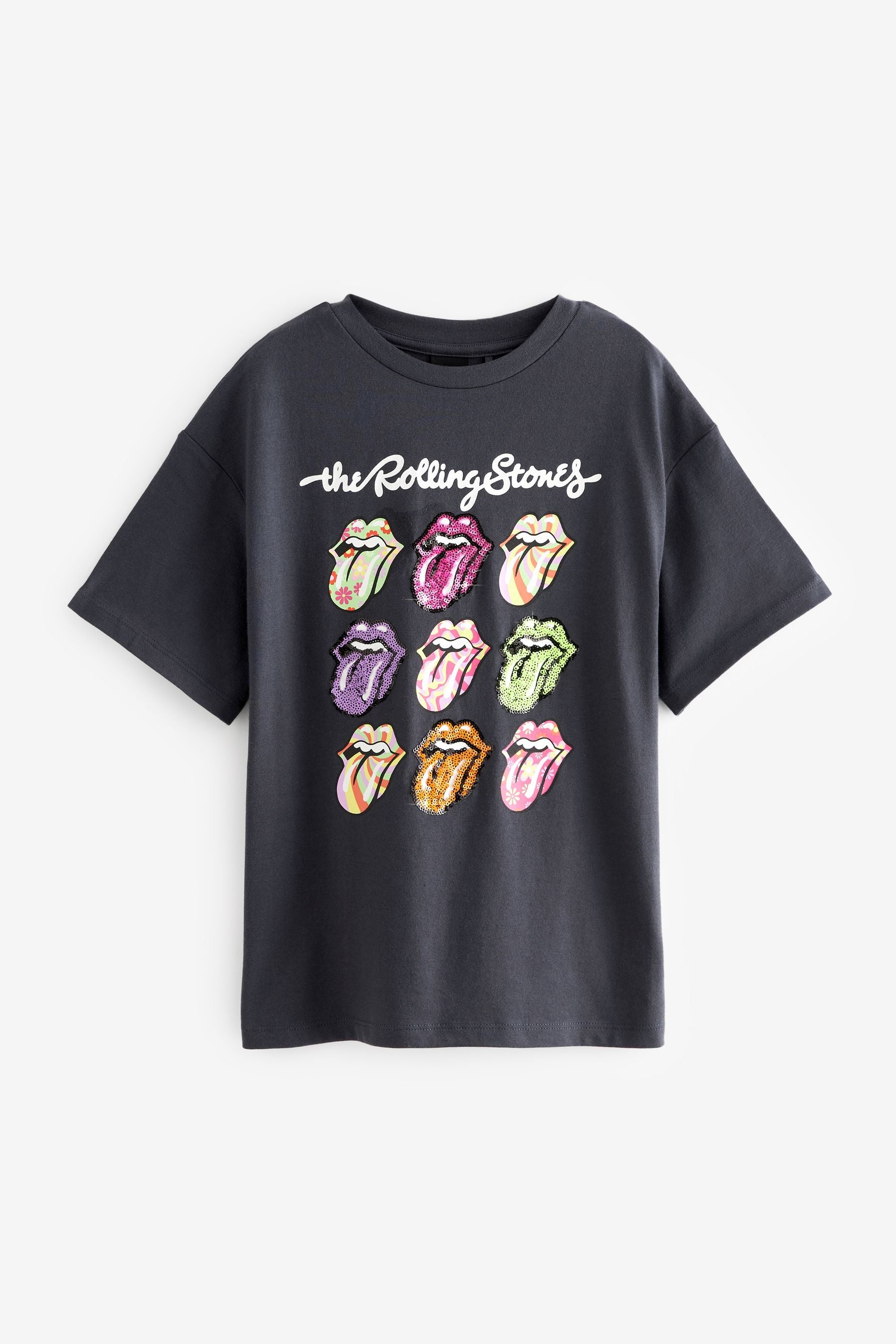 Charcoal Grey Rolling Stones Oversized T-Shirt (3-16yrs)