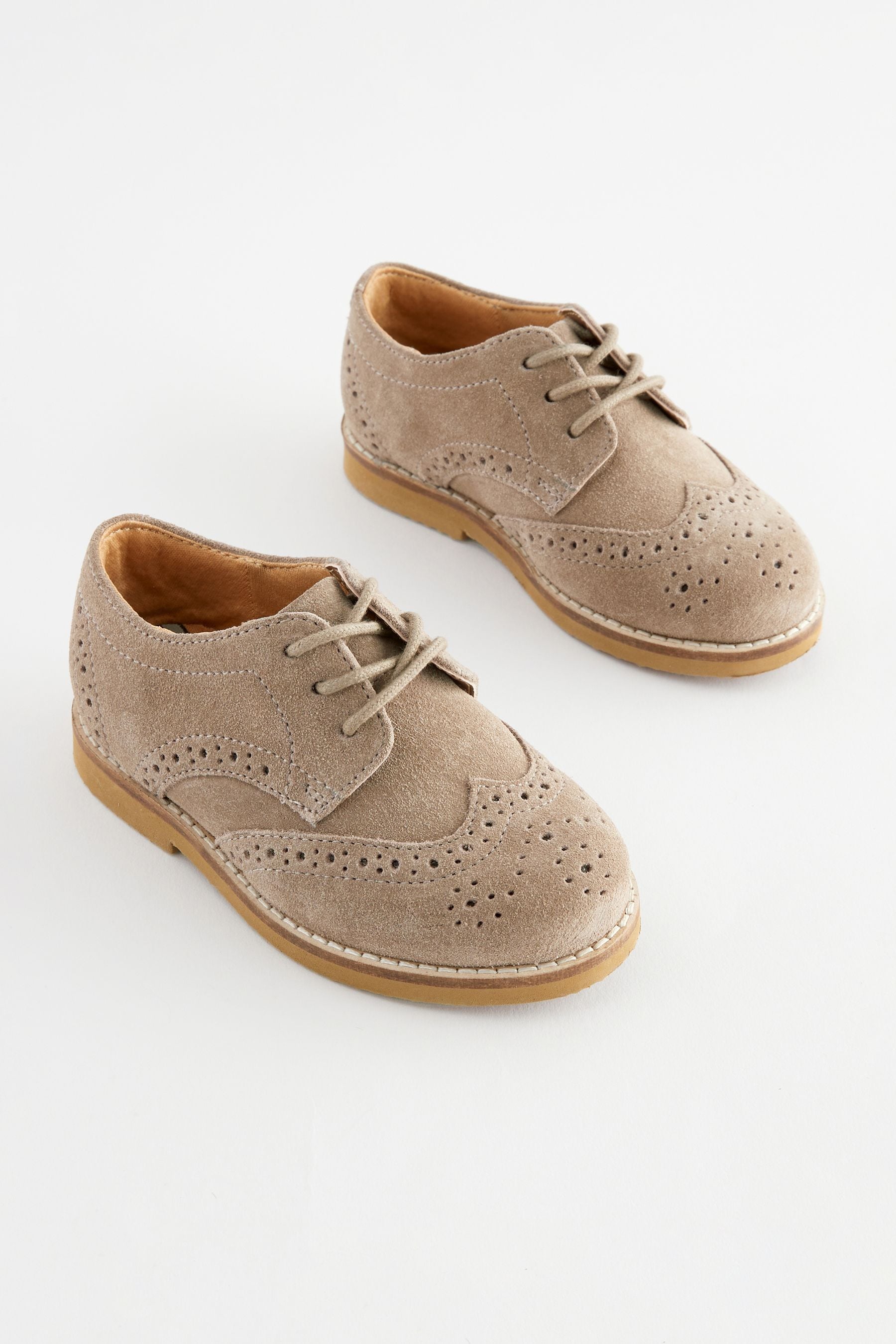 Sand Brown Smart Leather Brogues Shoes