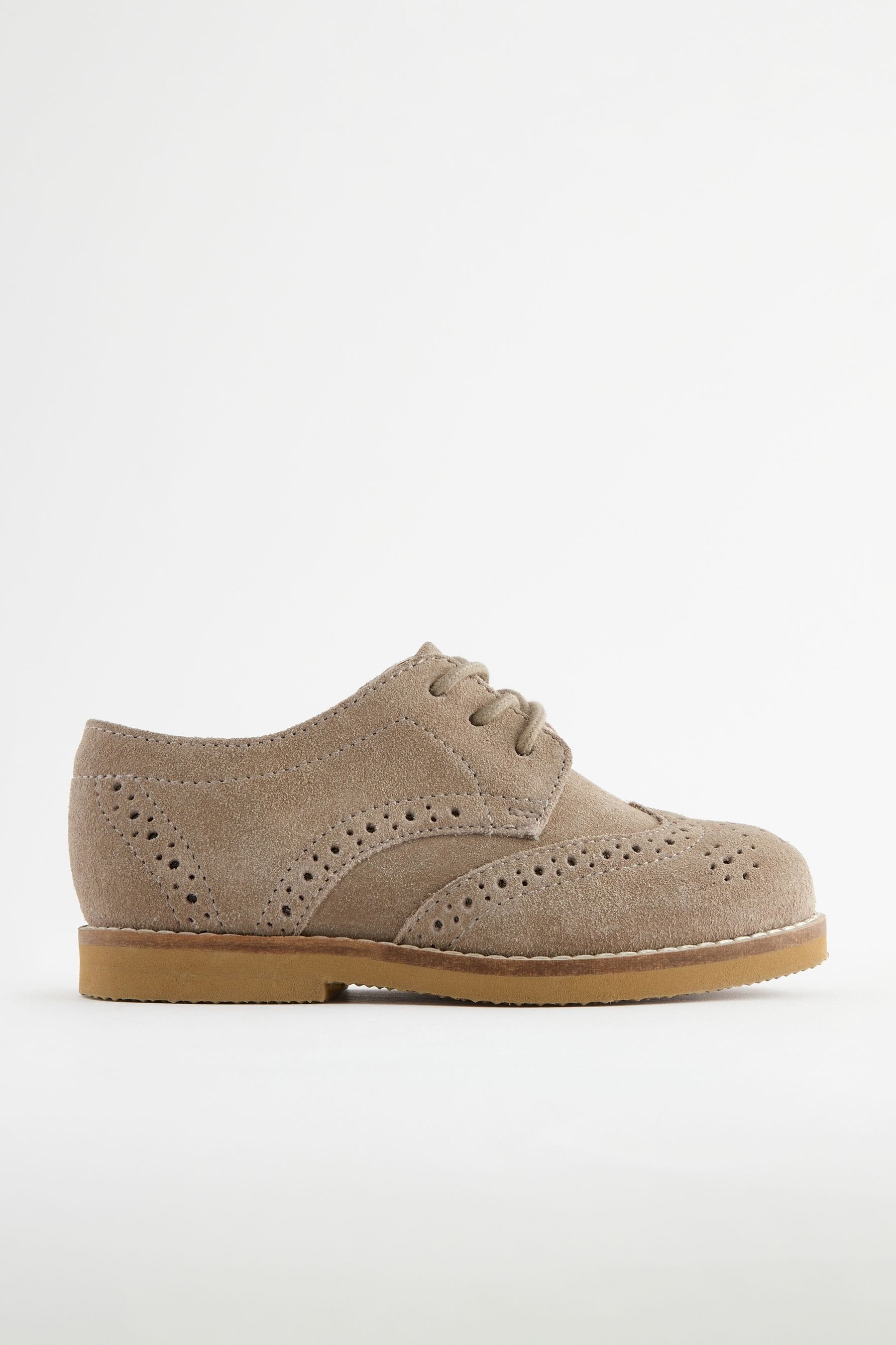 Sand Brown Smart Leather Brogues Shoes