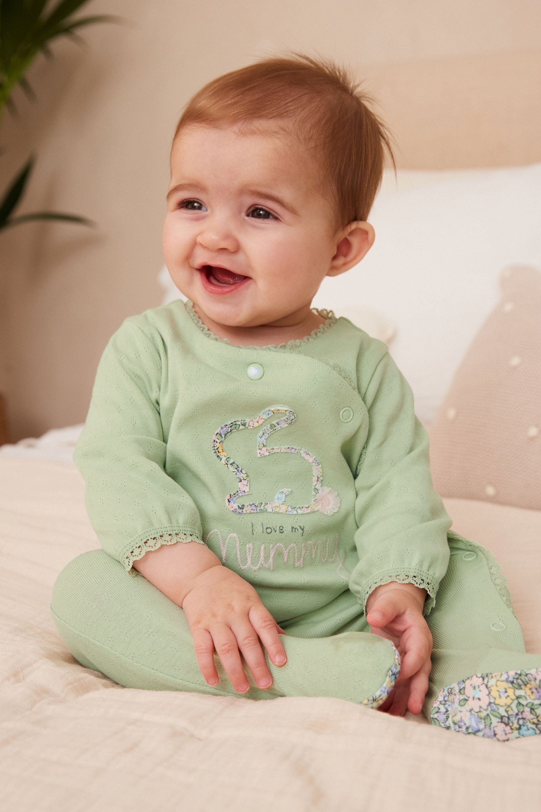 Sage Green Mummy Family Sleepsuit (0-2yrs)