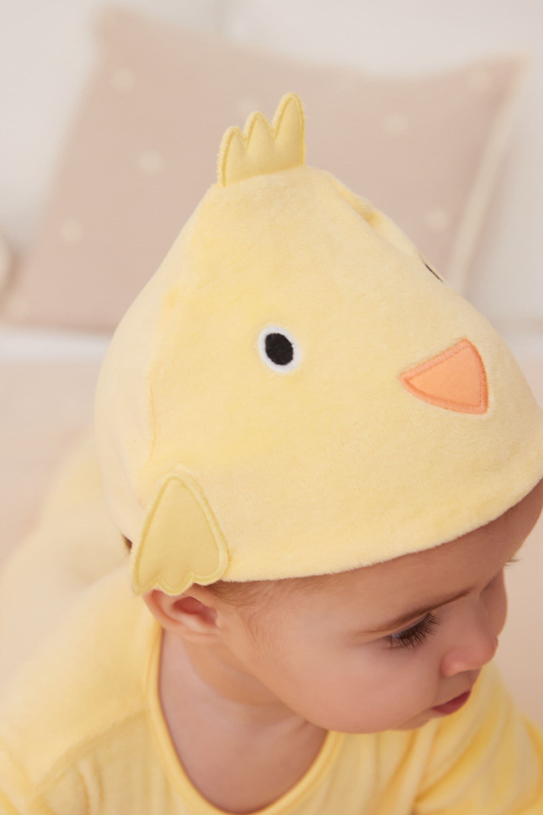 Yellow Novelty Chick Baby Sleepsuit (0-2yrs)