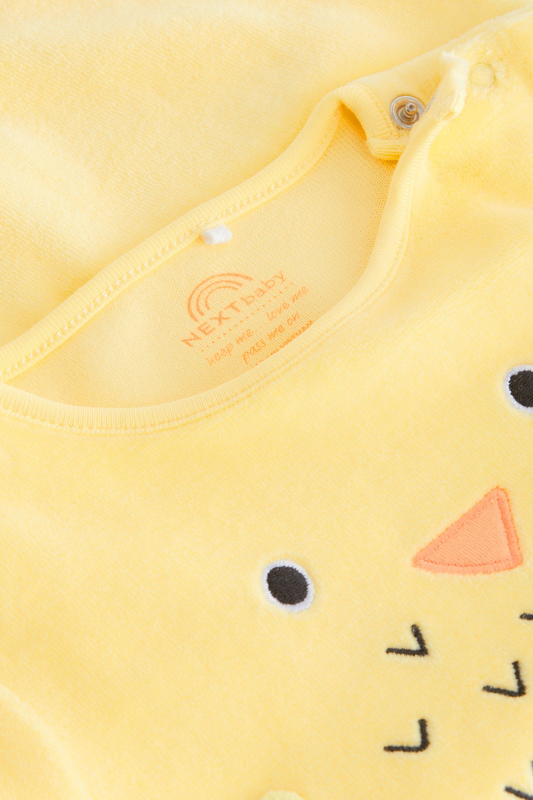 Yellow Novelty Chick Baby Sleepsuit (0-2yrs)