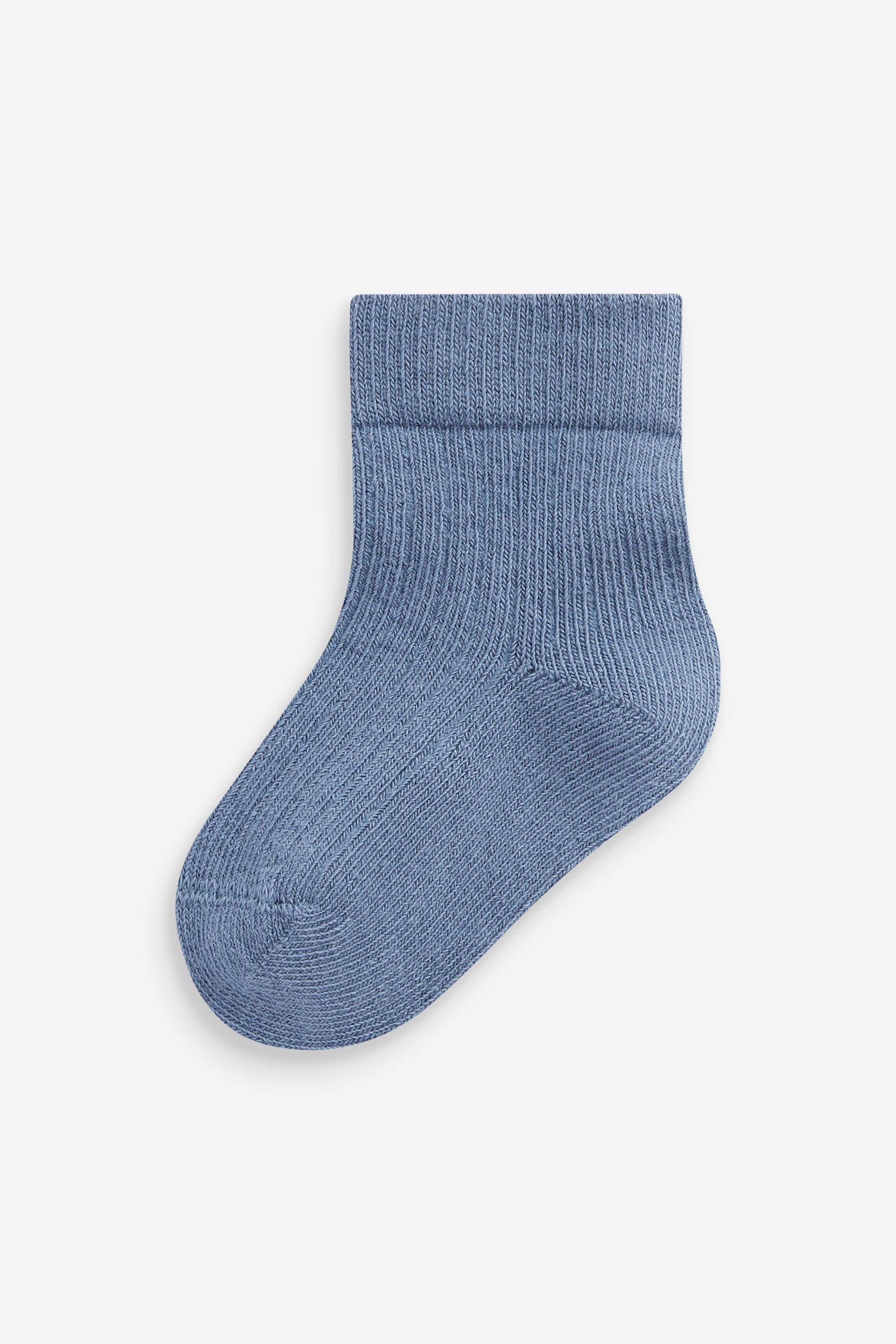 Blue Ochre Baby Rib Socks 7 Packs (0mths-2yrs)