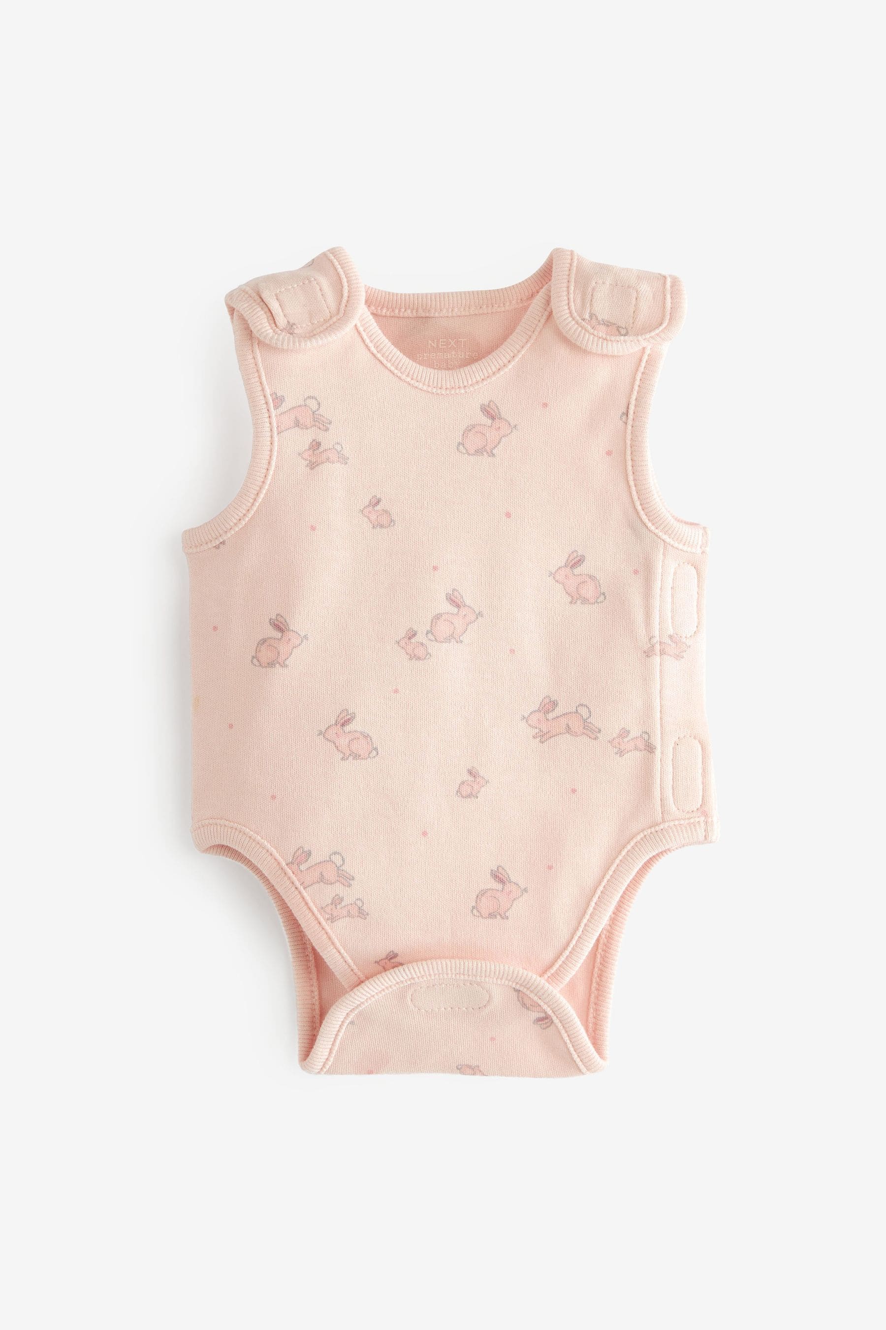 Pink Premature Baby Vest Bodysuits 3 Pack