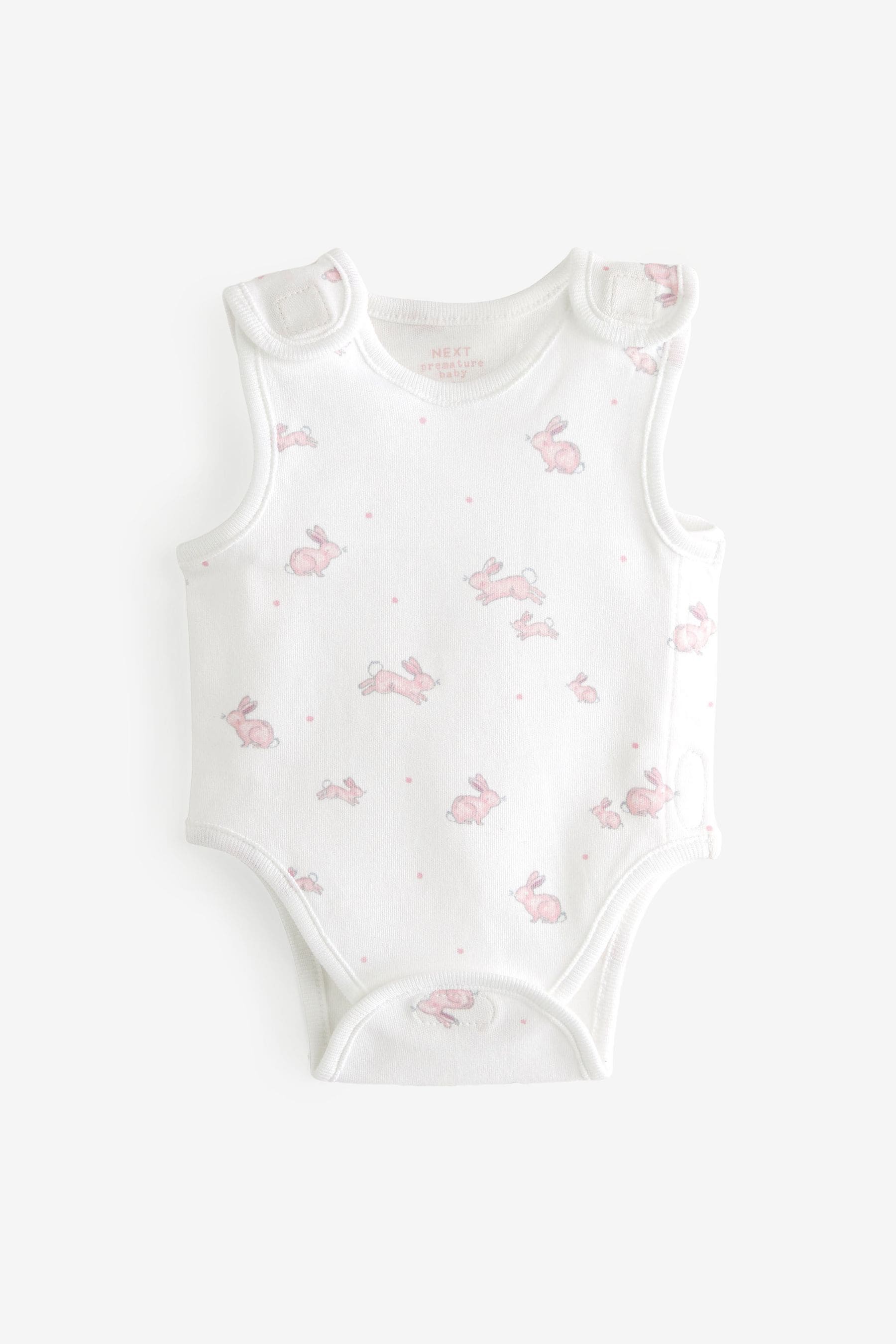 Pink Premature Baby Vest Bodysuits 3 Pack