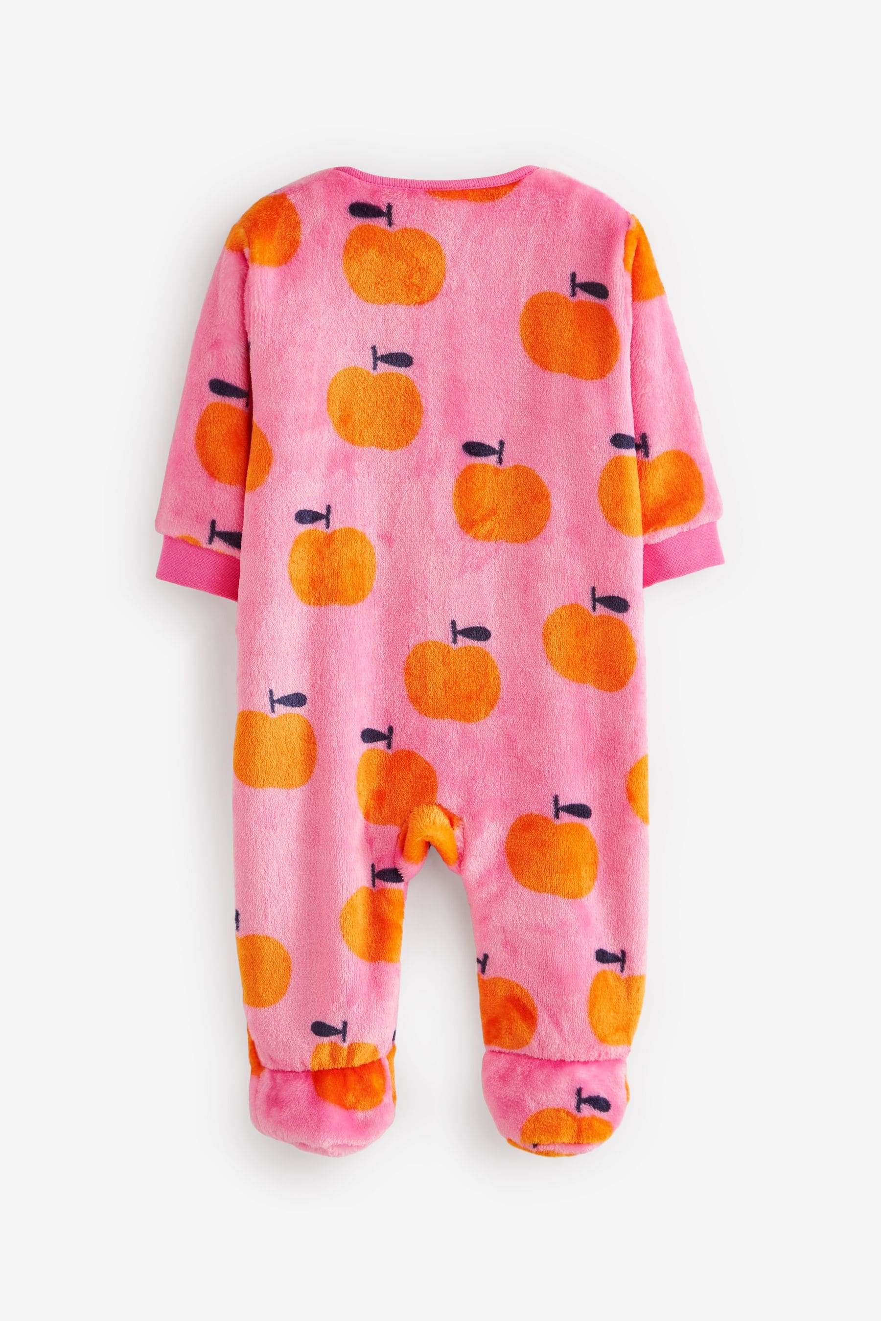 Bright Pink Fleece Baby Sleepsuit