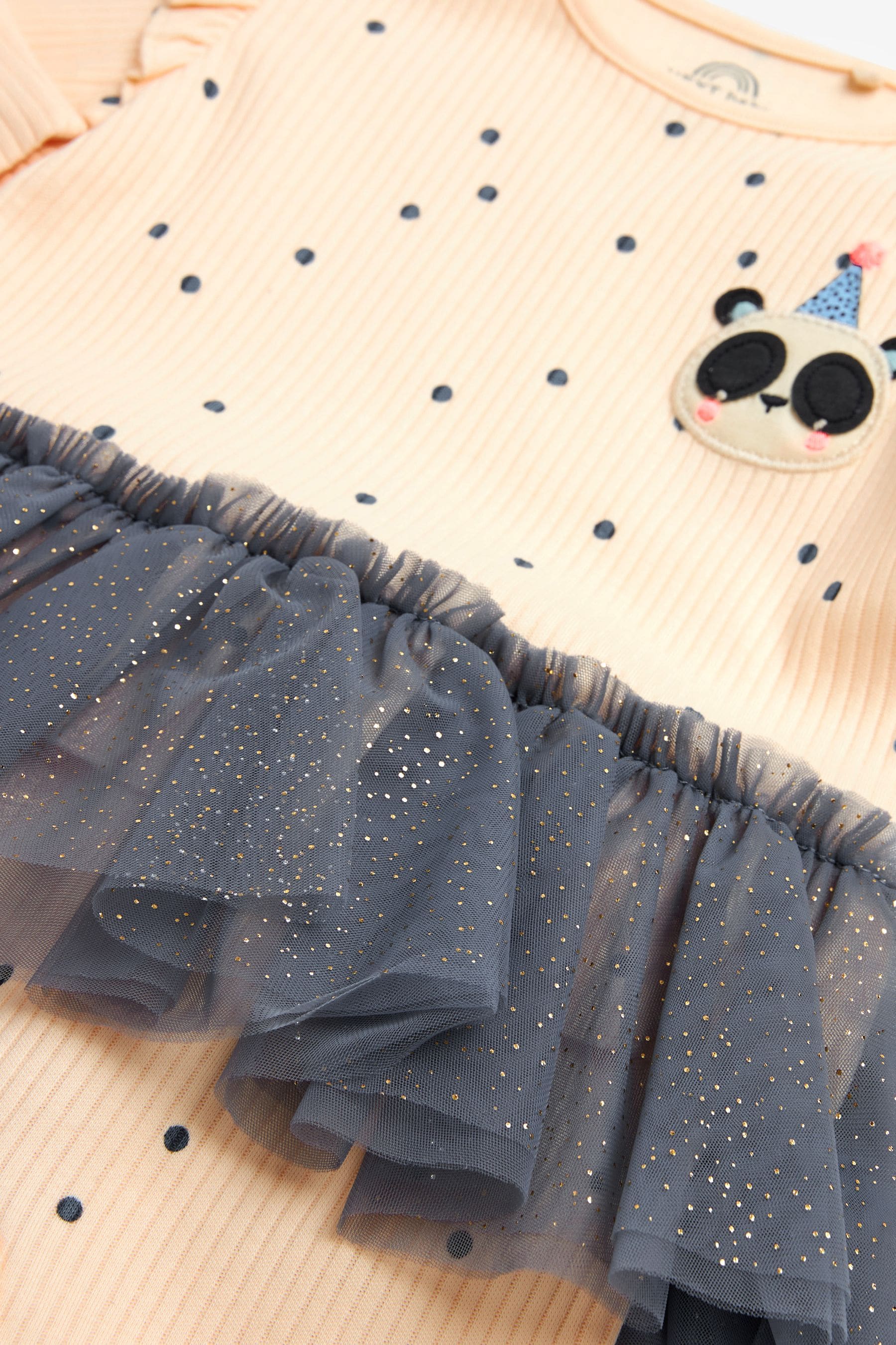 Cream/Blue Tutu Baby Sleepsuit (0mths-3yrs)