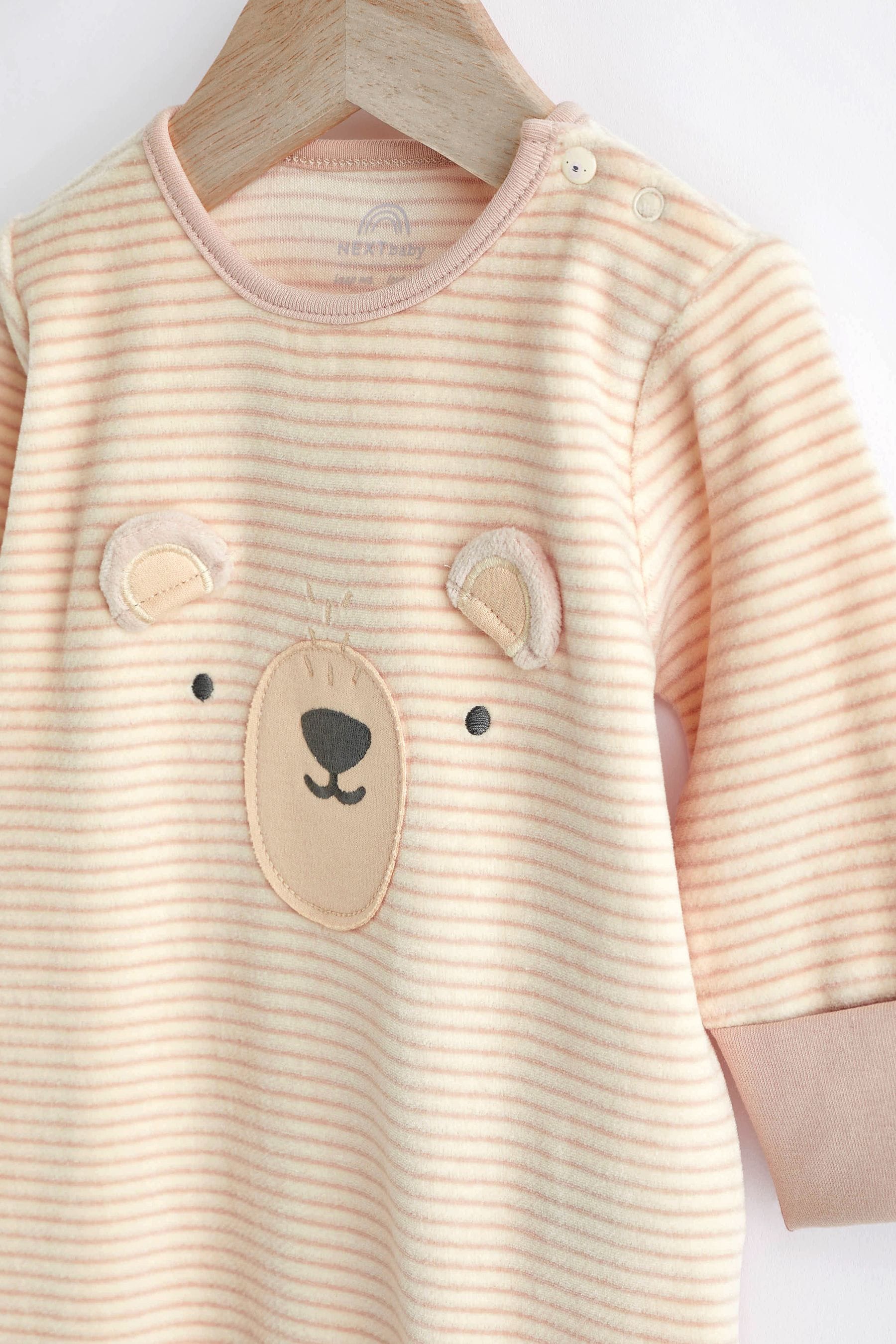 Oatmeal Bear Baby Sleepsuit (0-2yrs)