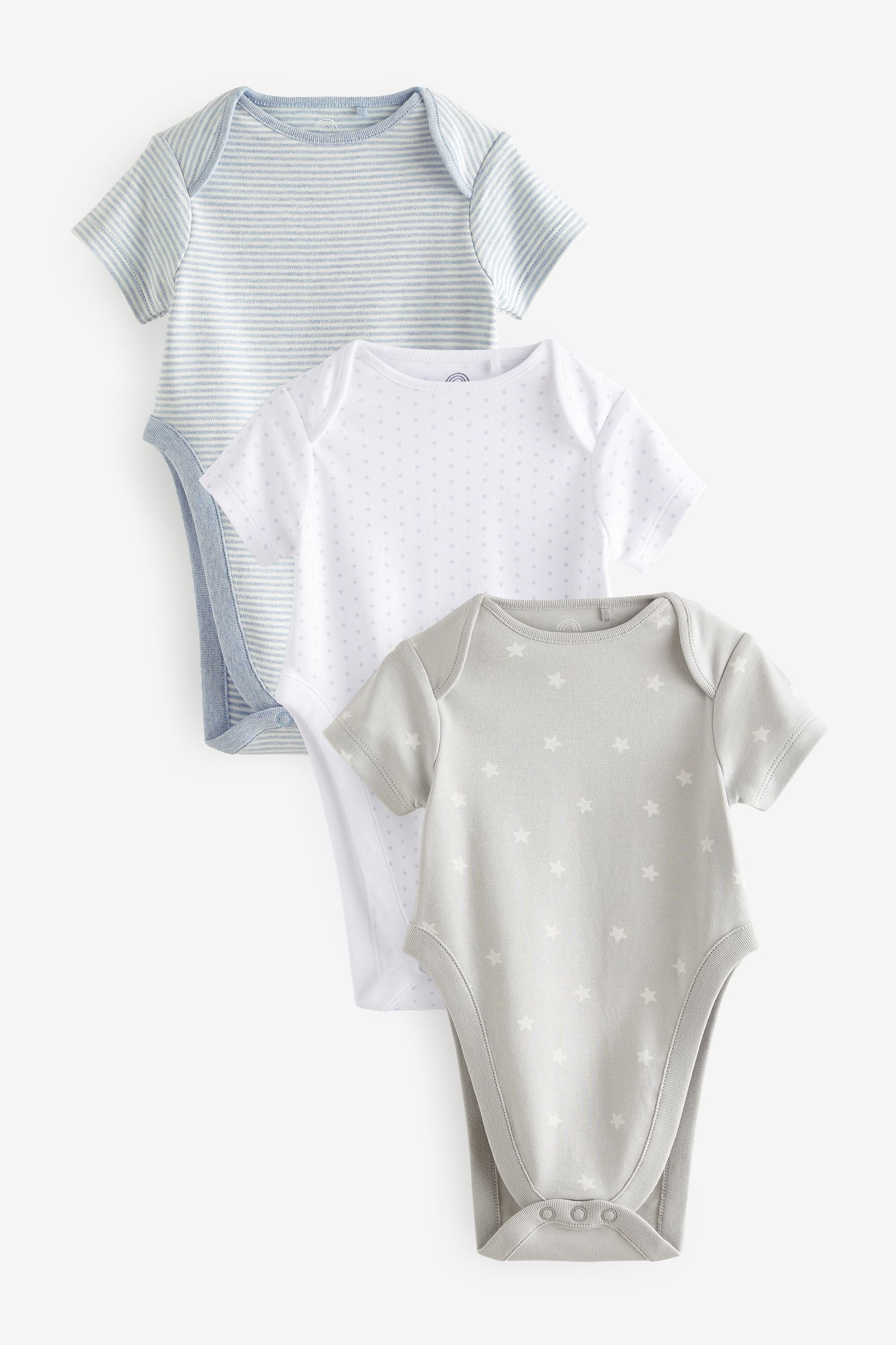 Blue Star Baby 3 Pack Hip Dysplasia Short Sleeve Bodysuits