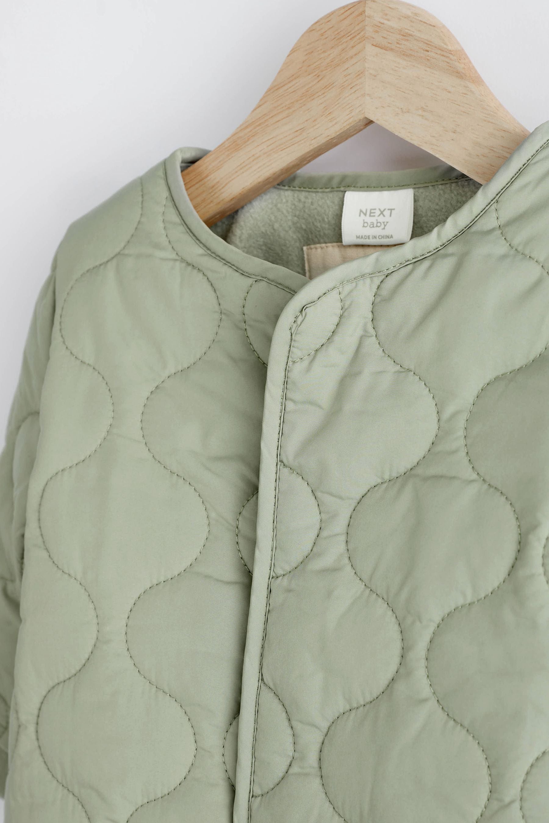 Sage Green Baby Quilted Jacket (0mths-2yrs)