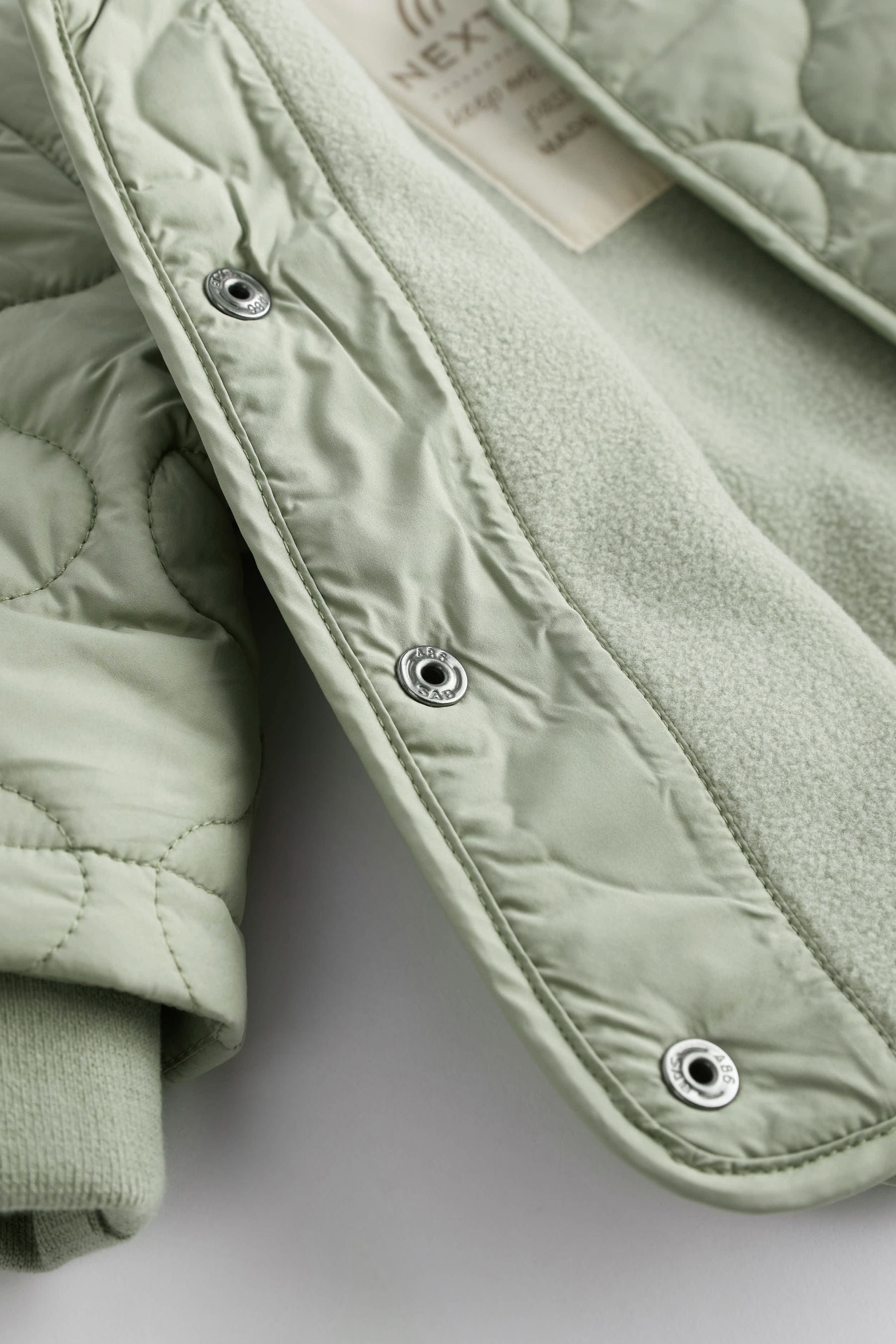 Sage Green Baby Quilted Jacket (0mths-2yrs)