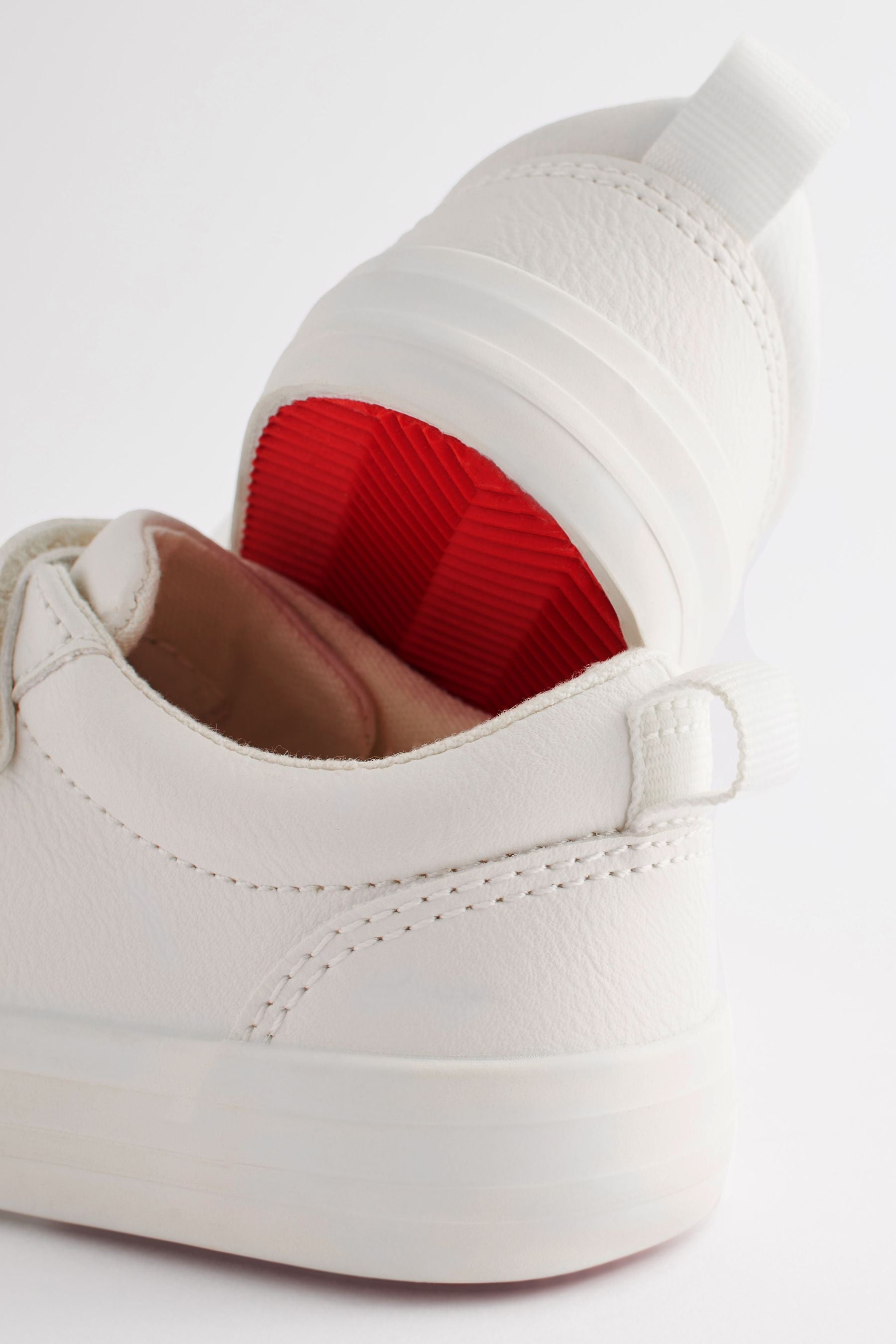 White Two Strap Touch Fastening Trainers