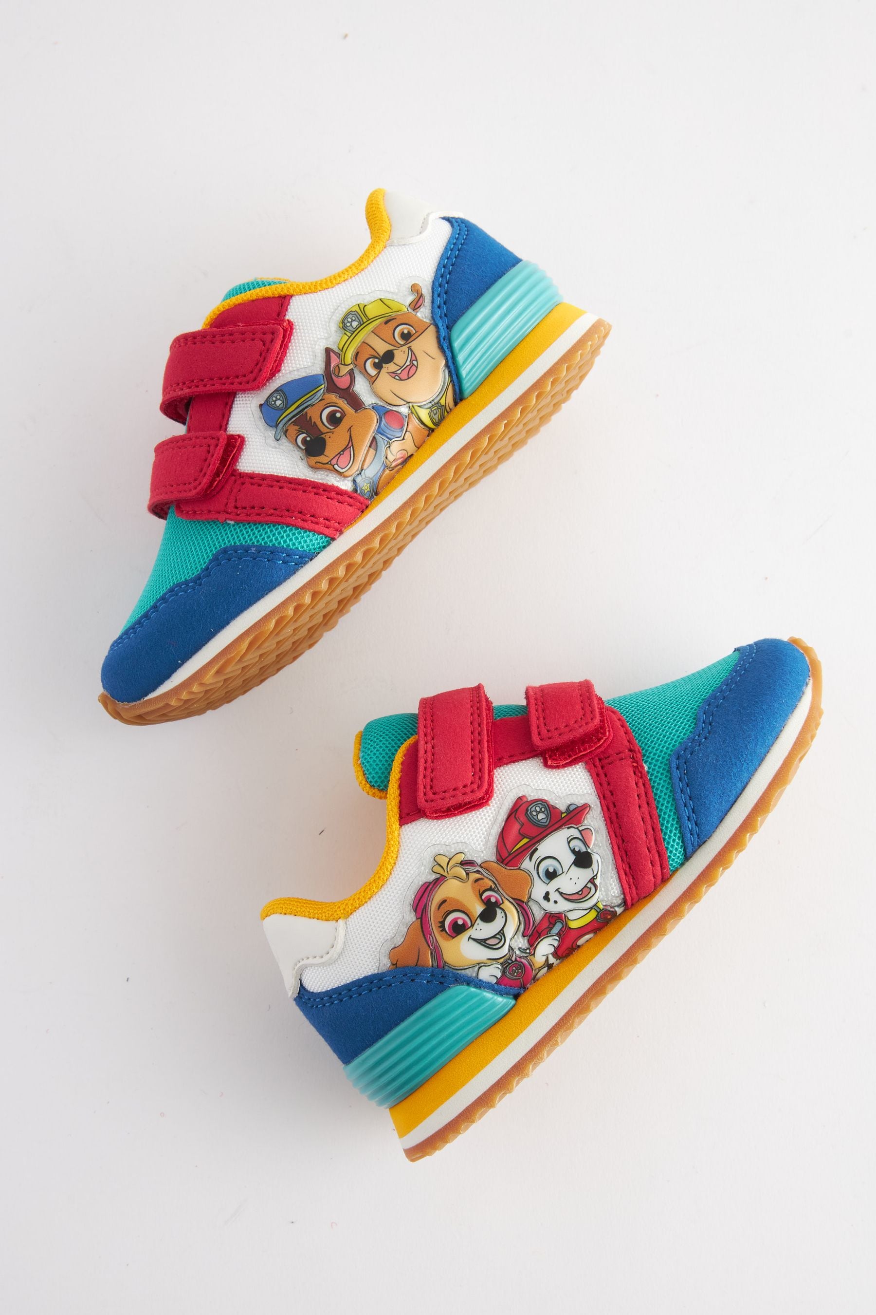 Paw Patrol Blue Colourblock Double Strap Trainers