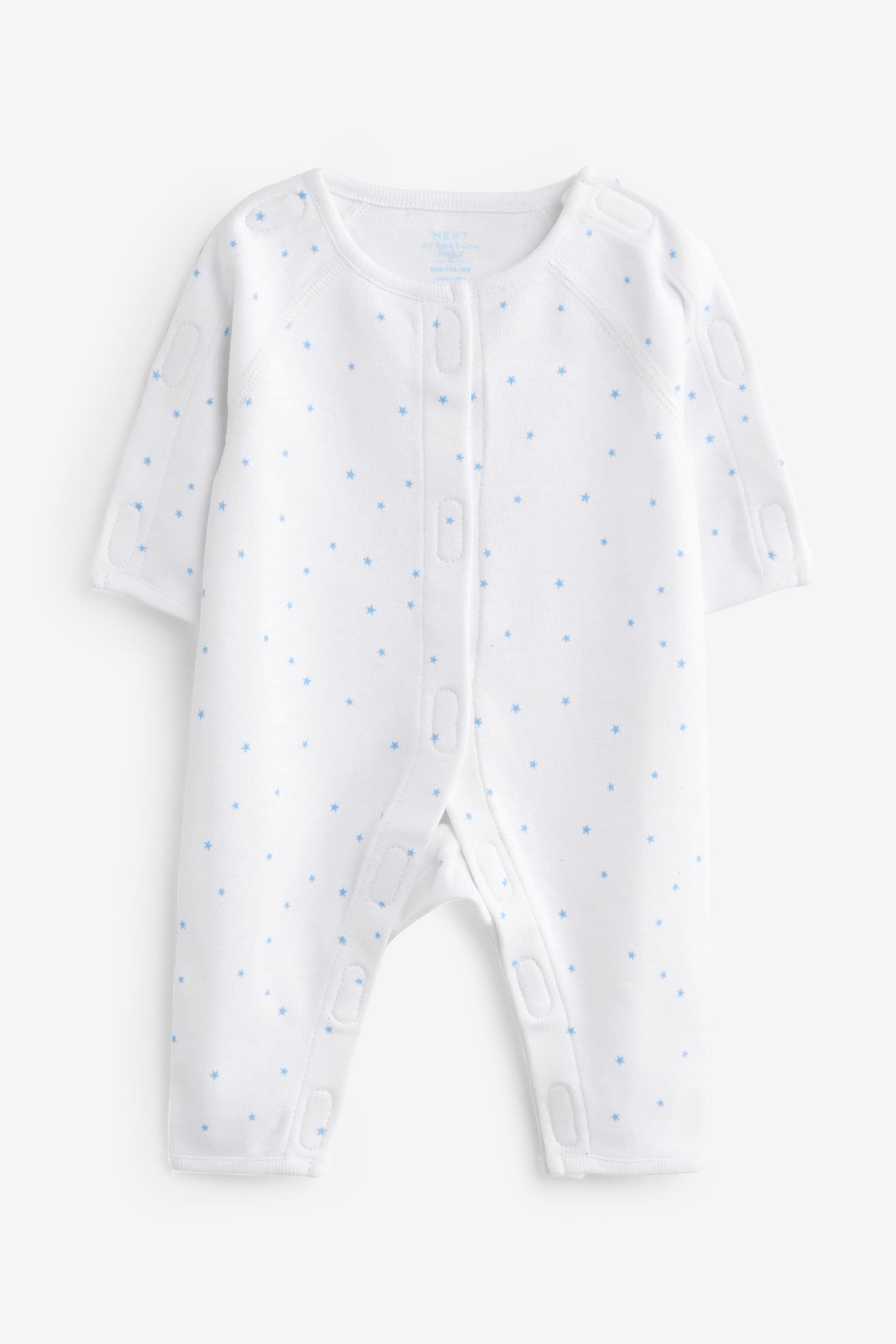 Blue Premature Baby Sleepsuits 3 Pack (0-0mths)