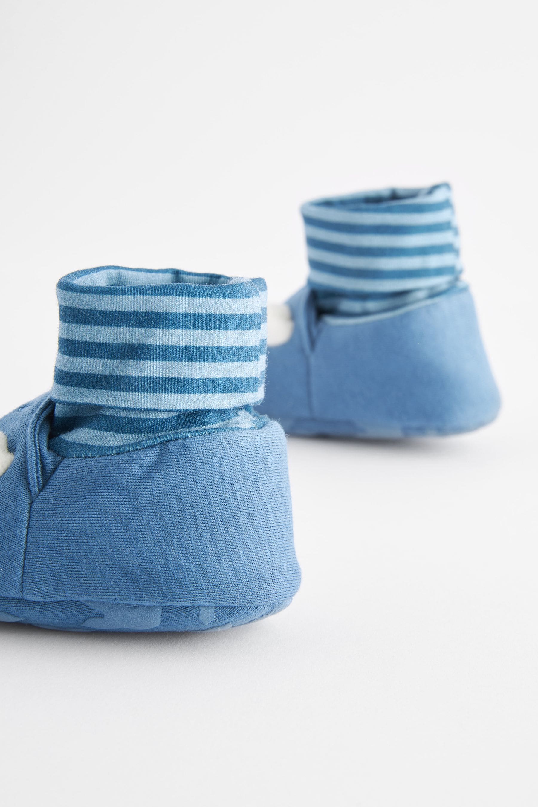 Blue DInosaur Sensory Sock Top Baby Shoes (0-2mths)