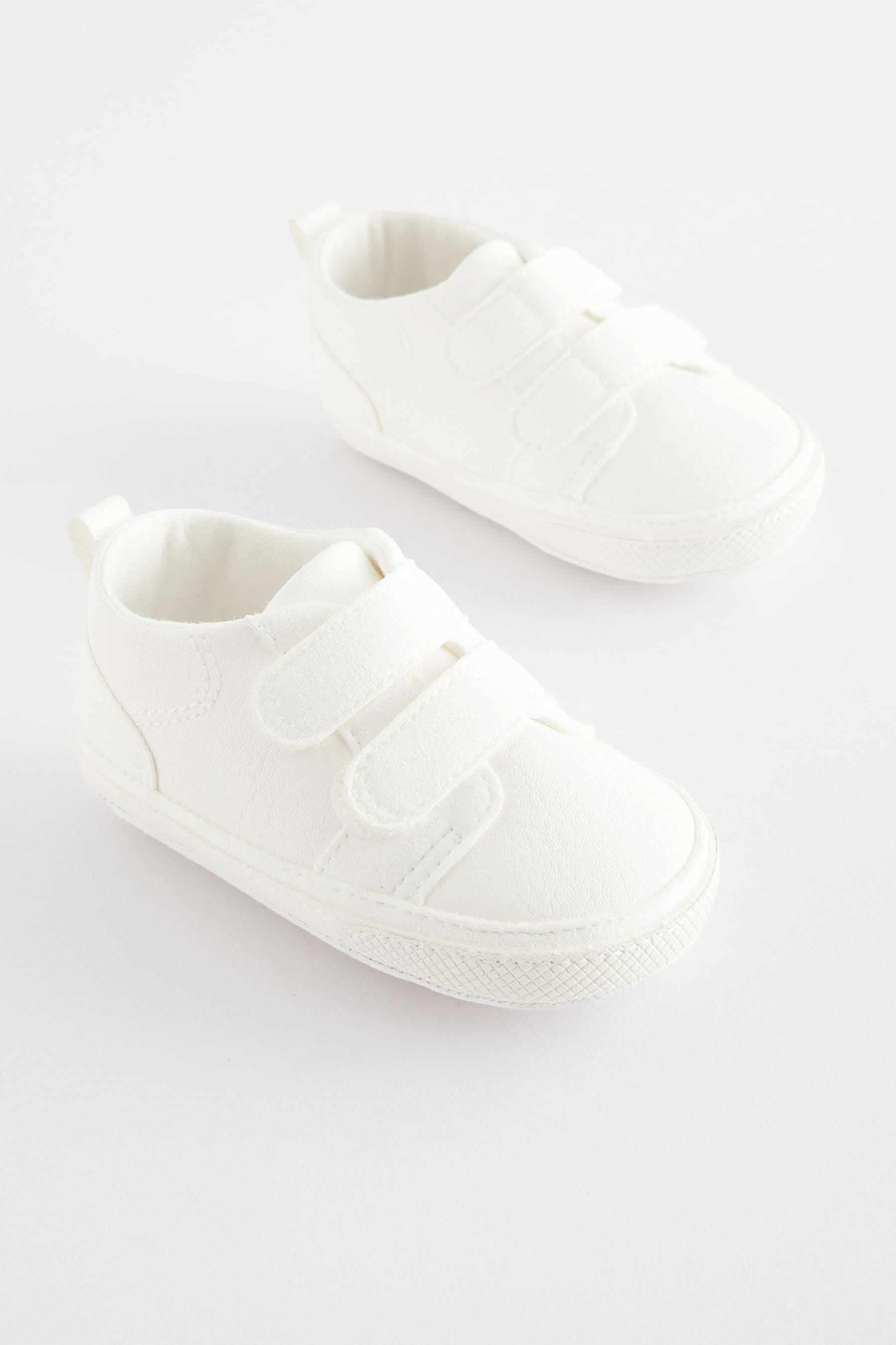 White Two Strap Baby Trainers (0-24mths)