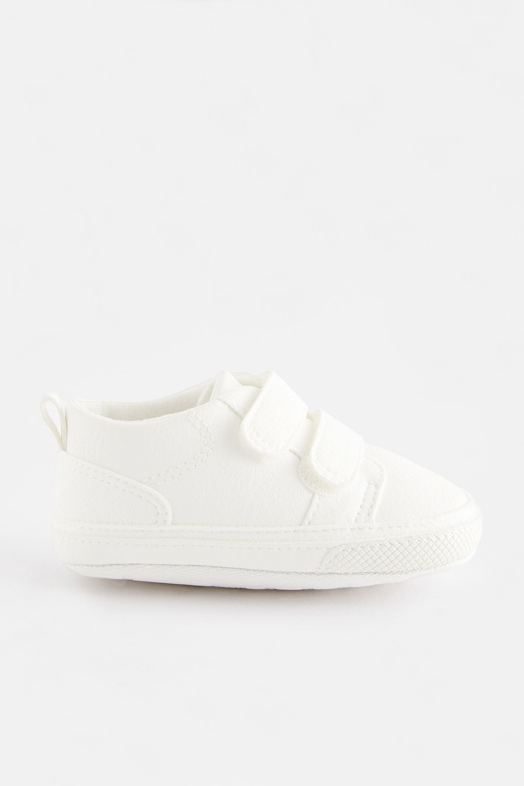 White Two Strap Baby Trainers (0-24mths)