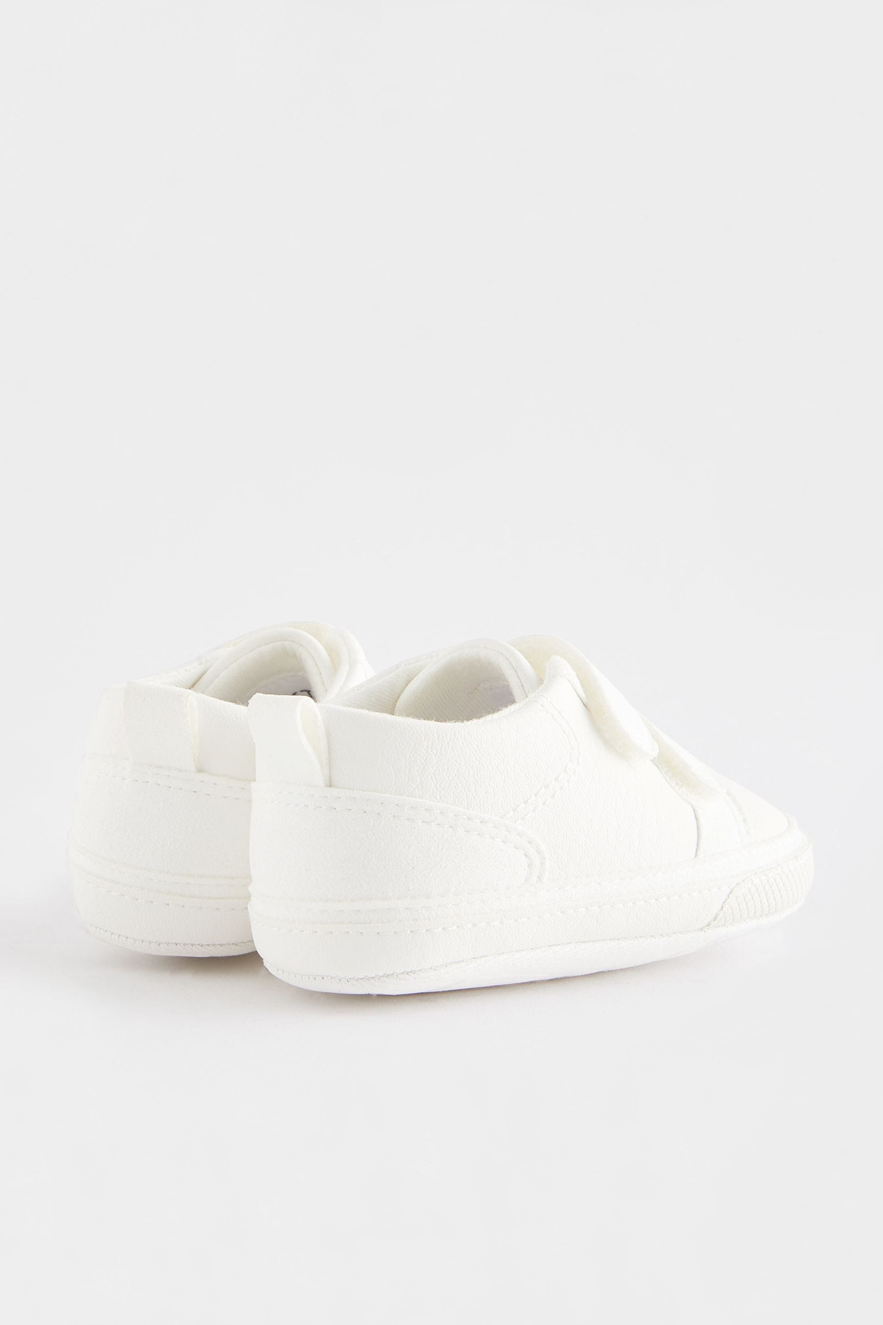 White Two Strap Baby Trainers (0-24mths)