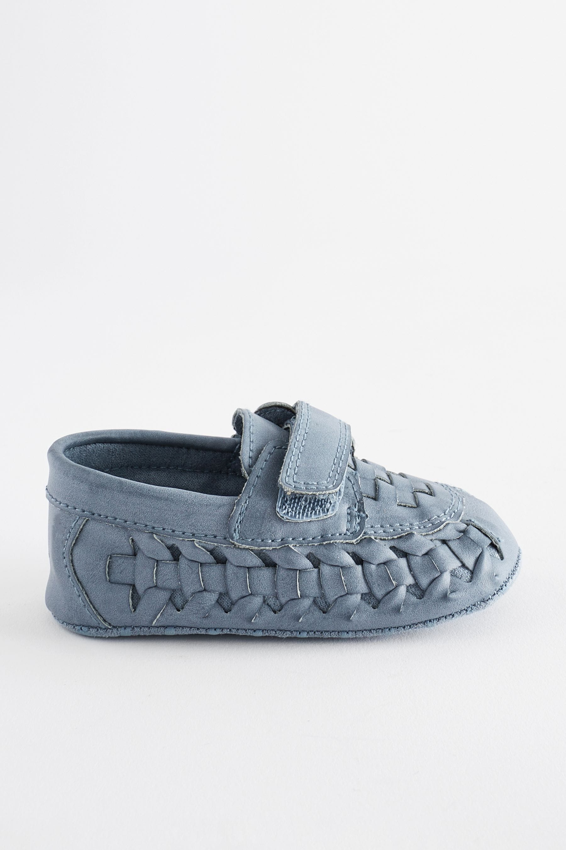 Blue Woven Baby Loafers (0-24mths)