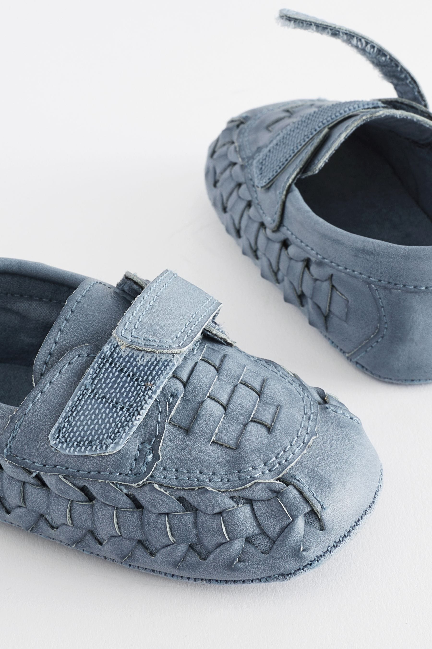 Blue Woven Baby Loafers (0-24mths)