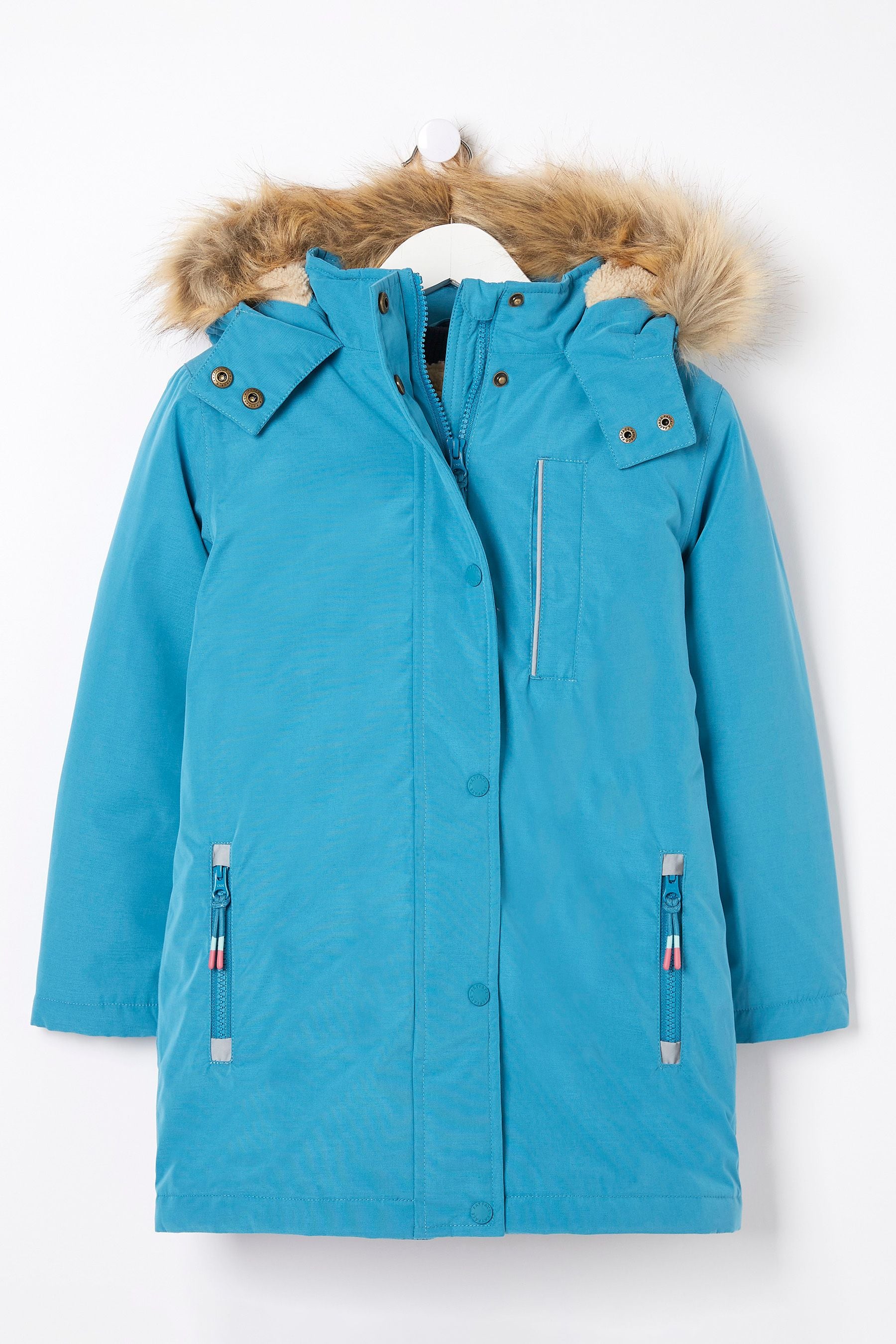 Turquoise Blue FatFace 3 In 1 Waterproof Coat