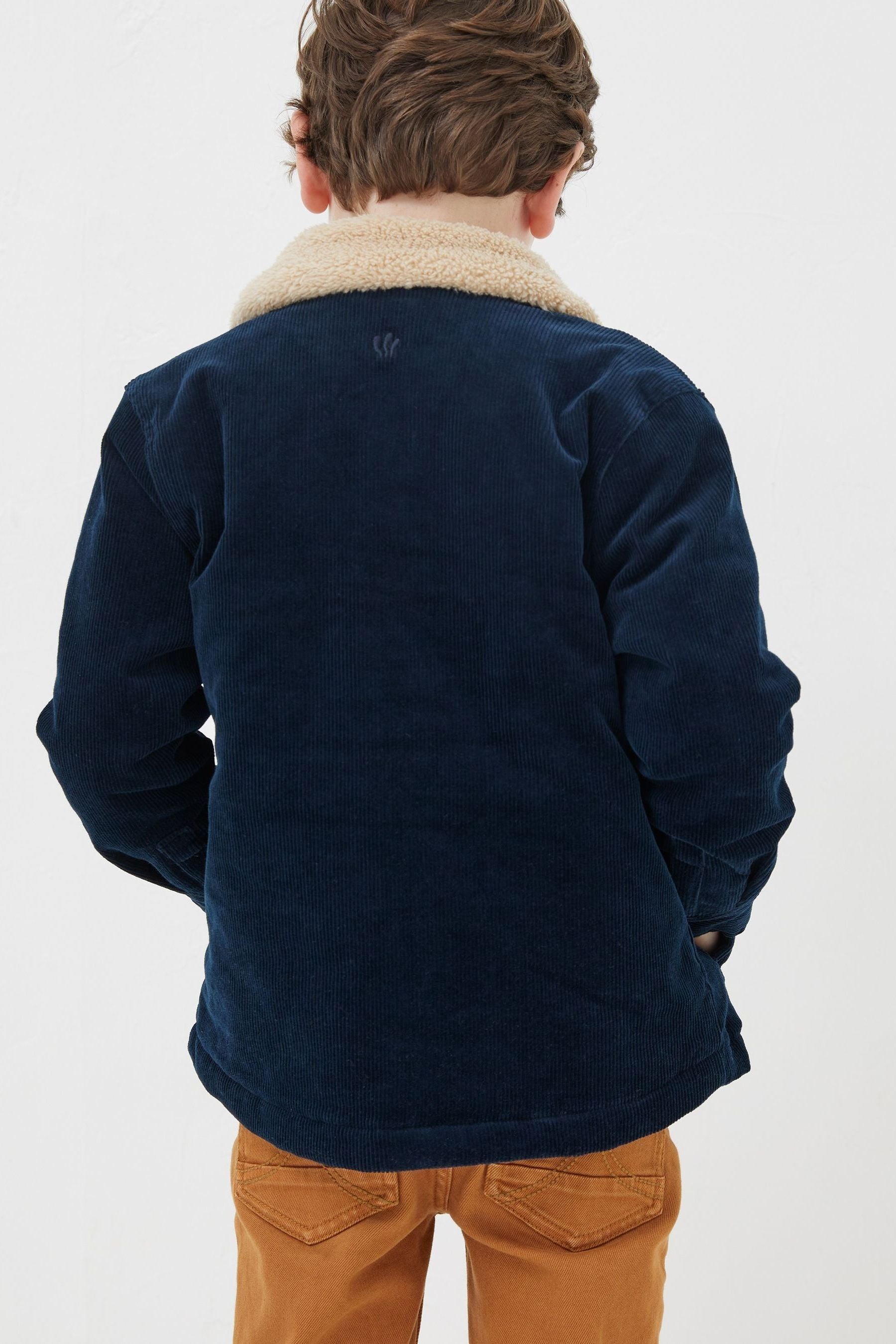 Navy Blue FatFace Cord Shacket