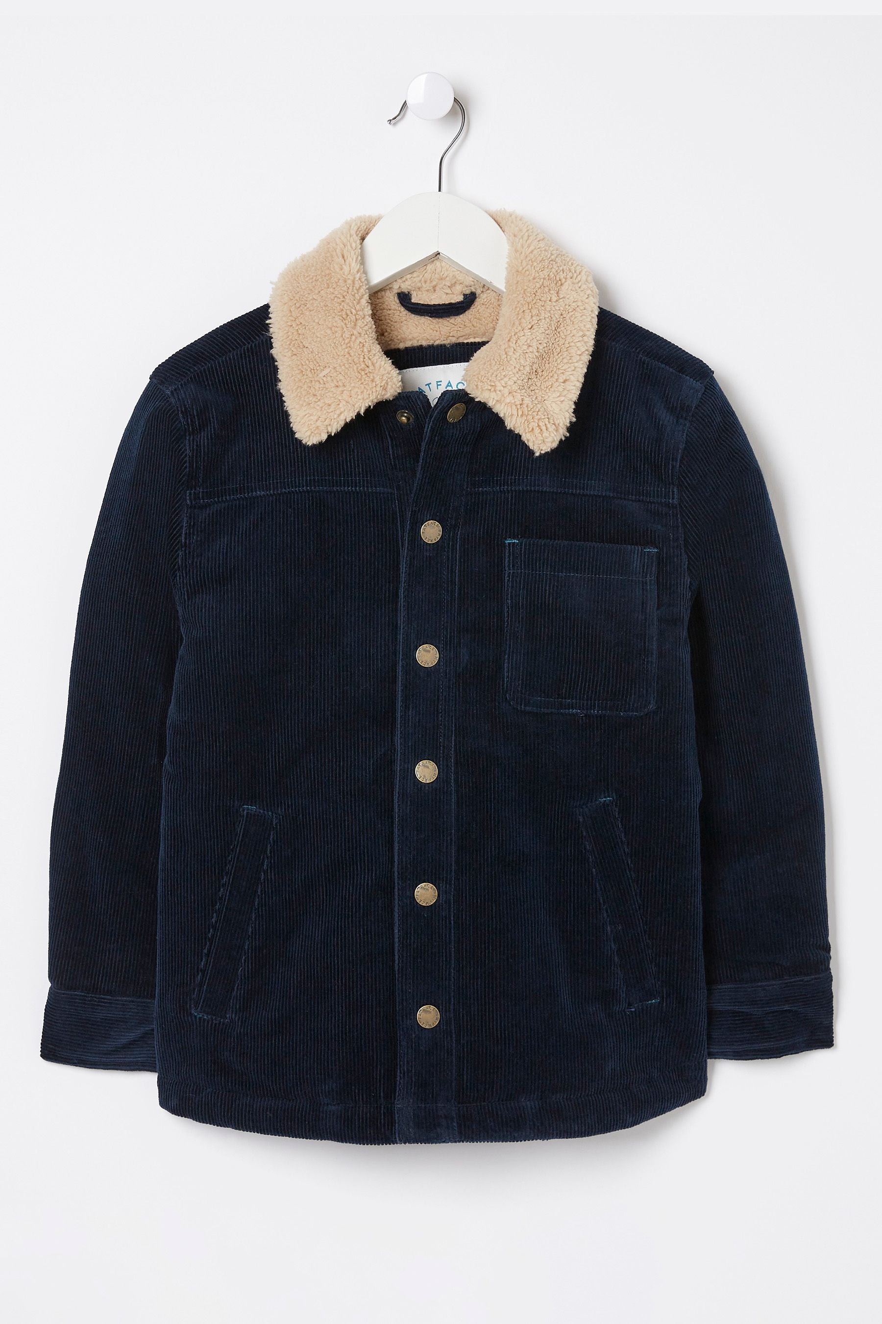 Navy Blue FatFace Cord Shacket