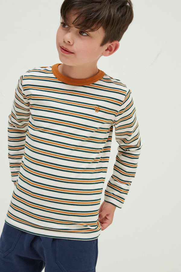 White FatFace Westbay Stripe T-Shirt