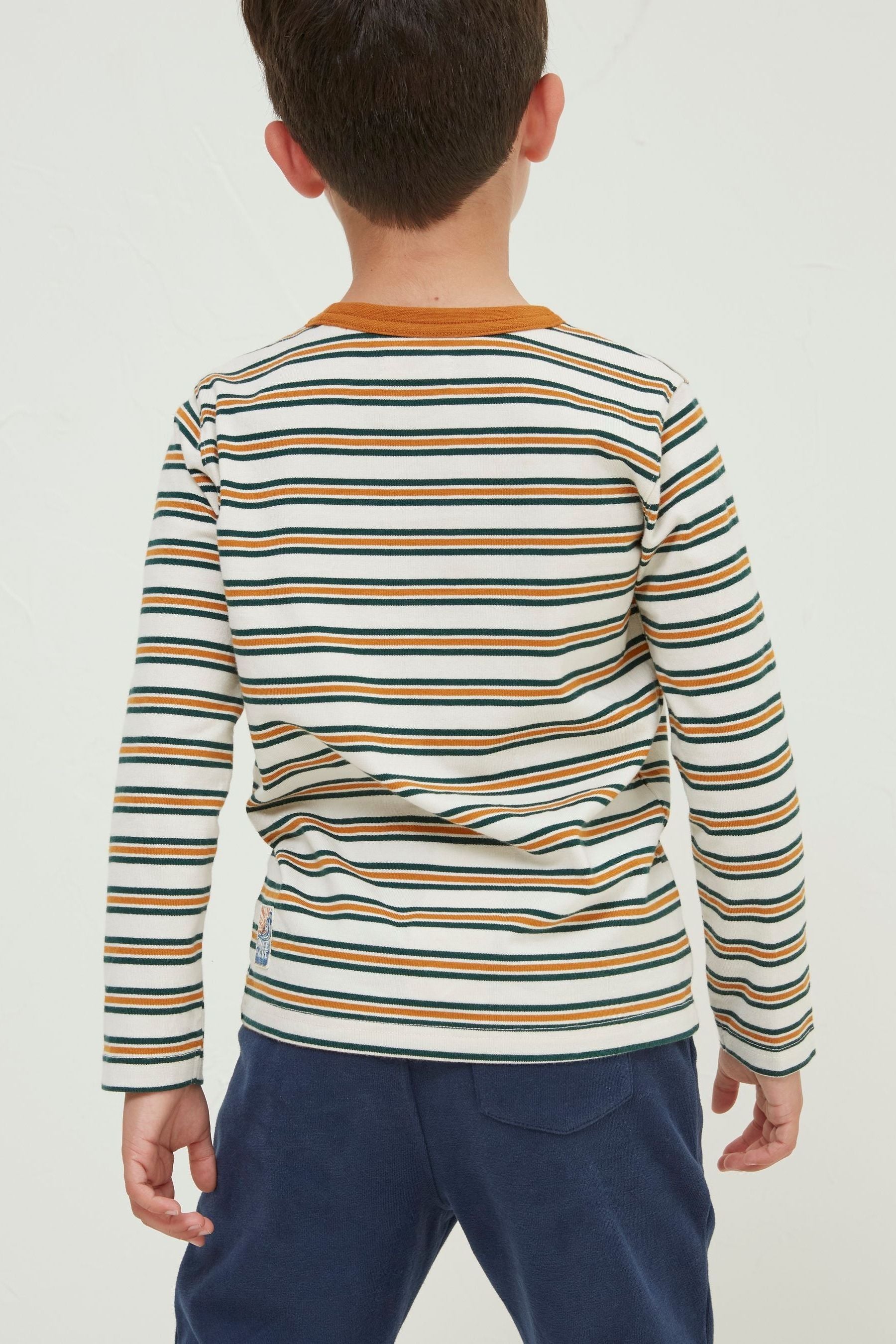 White FatFace Westbay Stripe T-Shirt