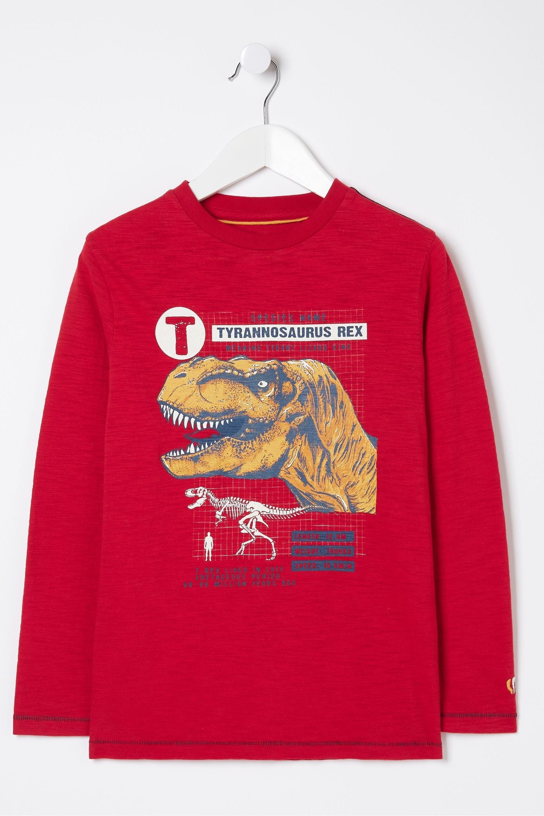 Red FatFace T-Rex Graphic T-Shirt