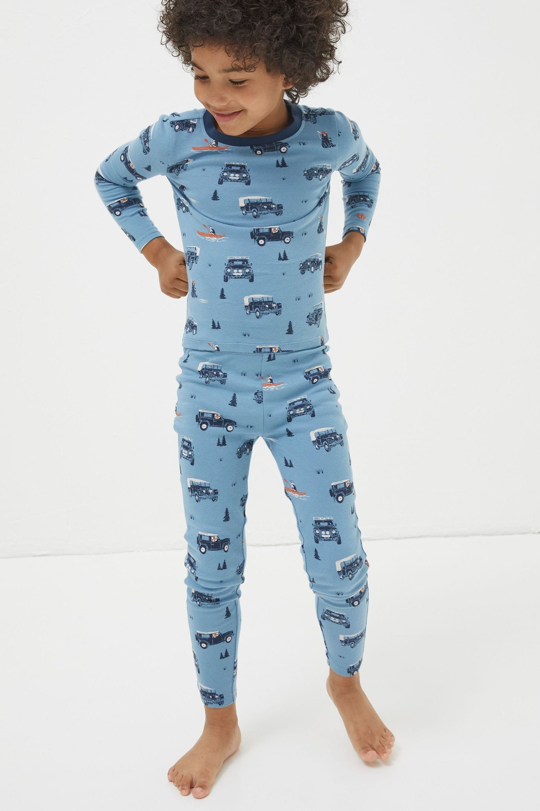 Blue FatFace Landrover Snug Fit Pyjama Set