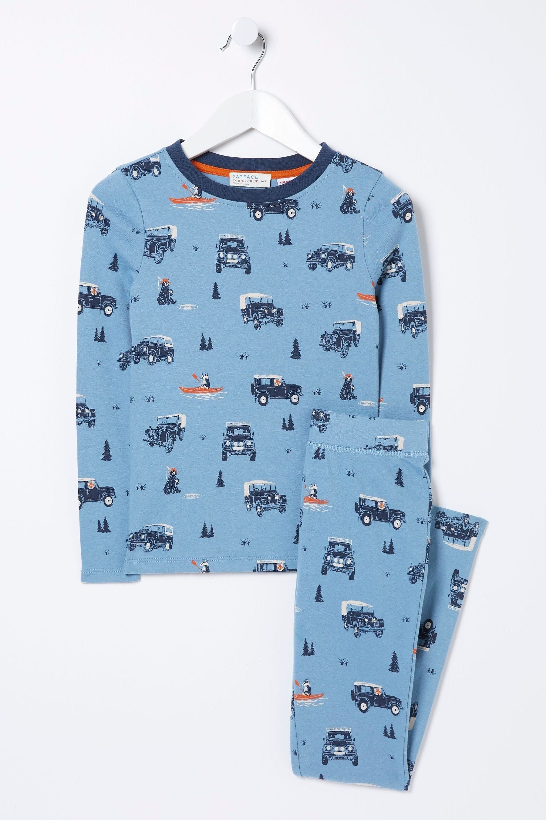 Blue FatFace Landrover Snug Fit Pyjama Set