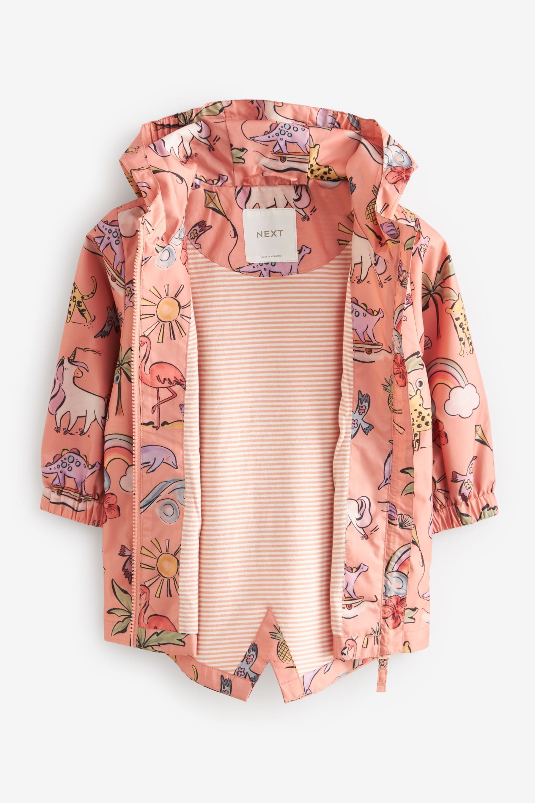 Peach Pink Shower Resistant Printed Cagoule (3mths-7yrs)