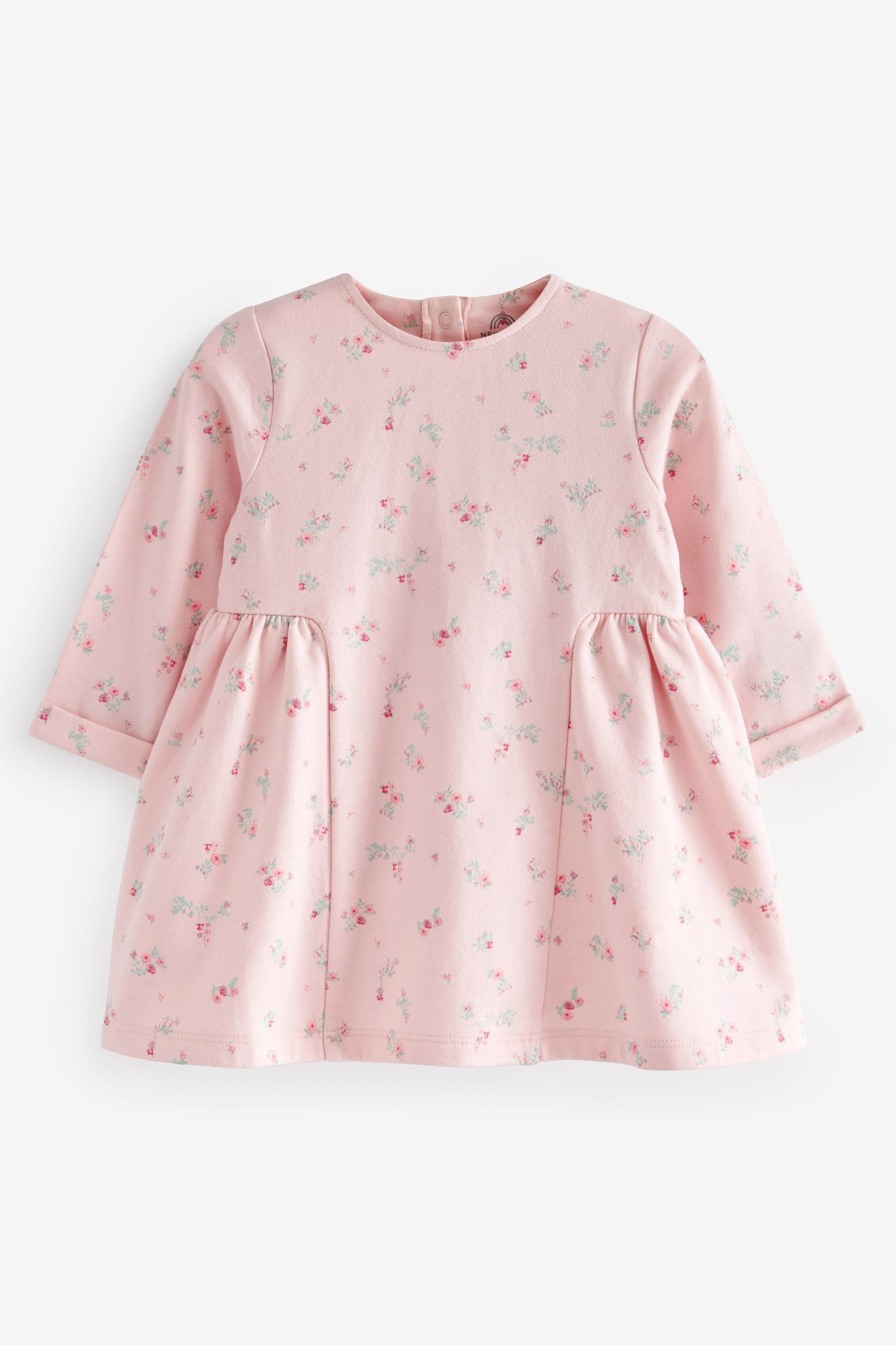 Pink Floral Baby Sweat Dress (0mths-2yrs)