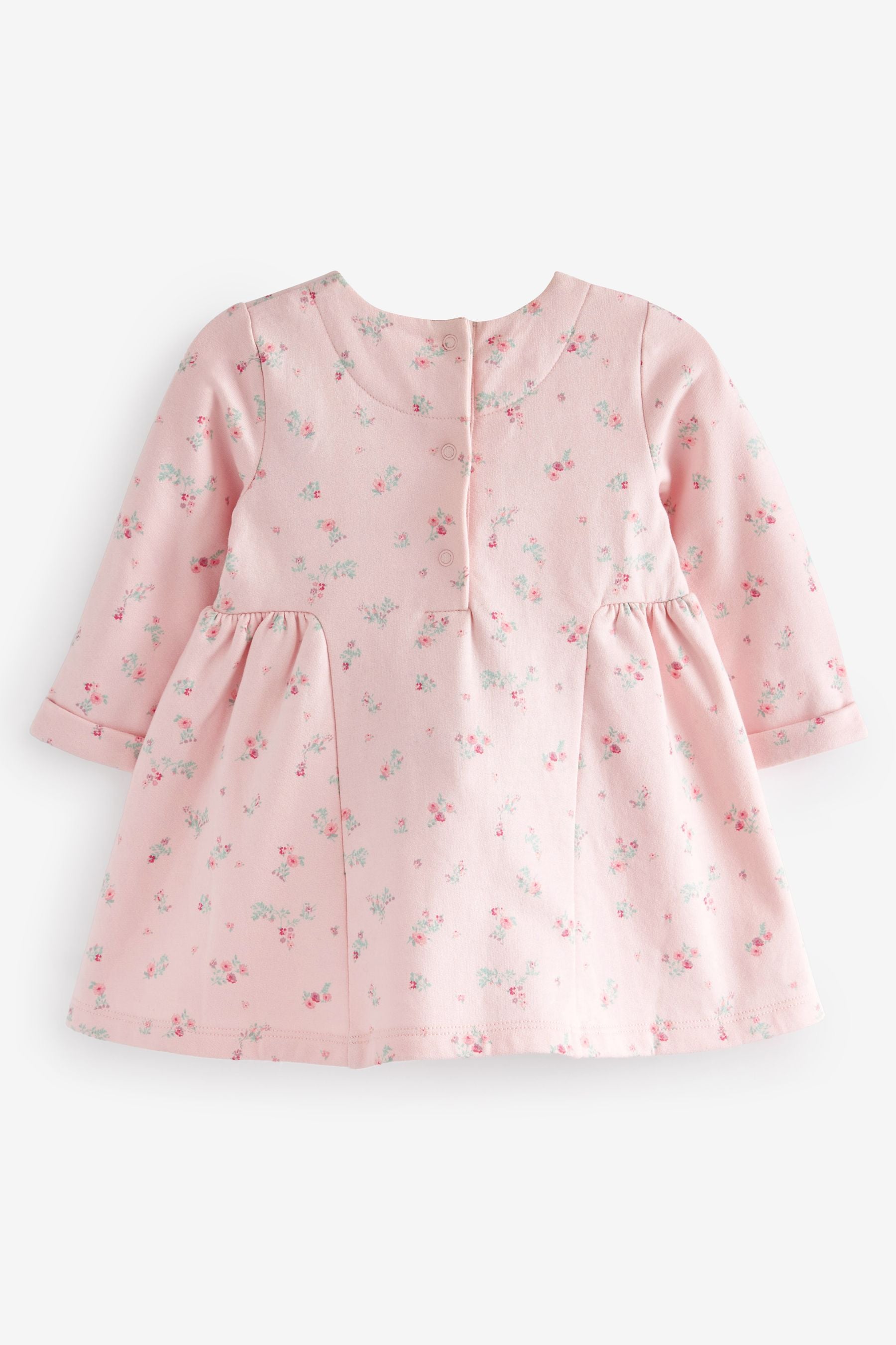 Pink Floral Baby Sweat Dress (0mths-2yrs)