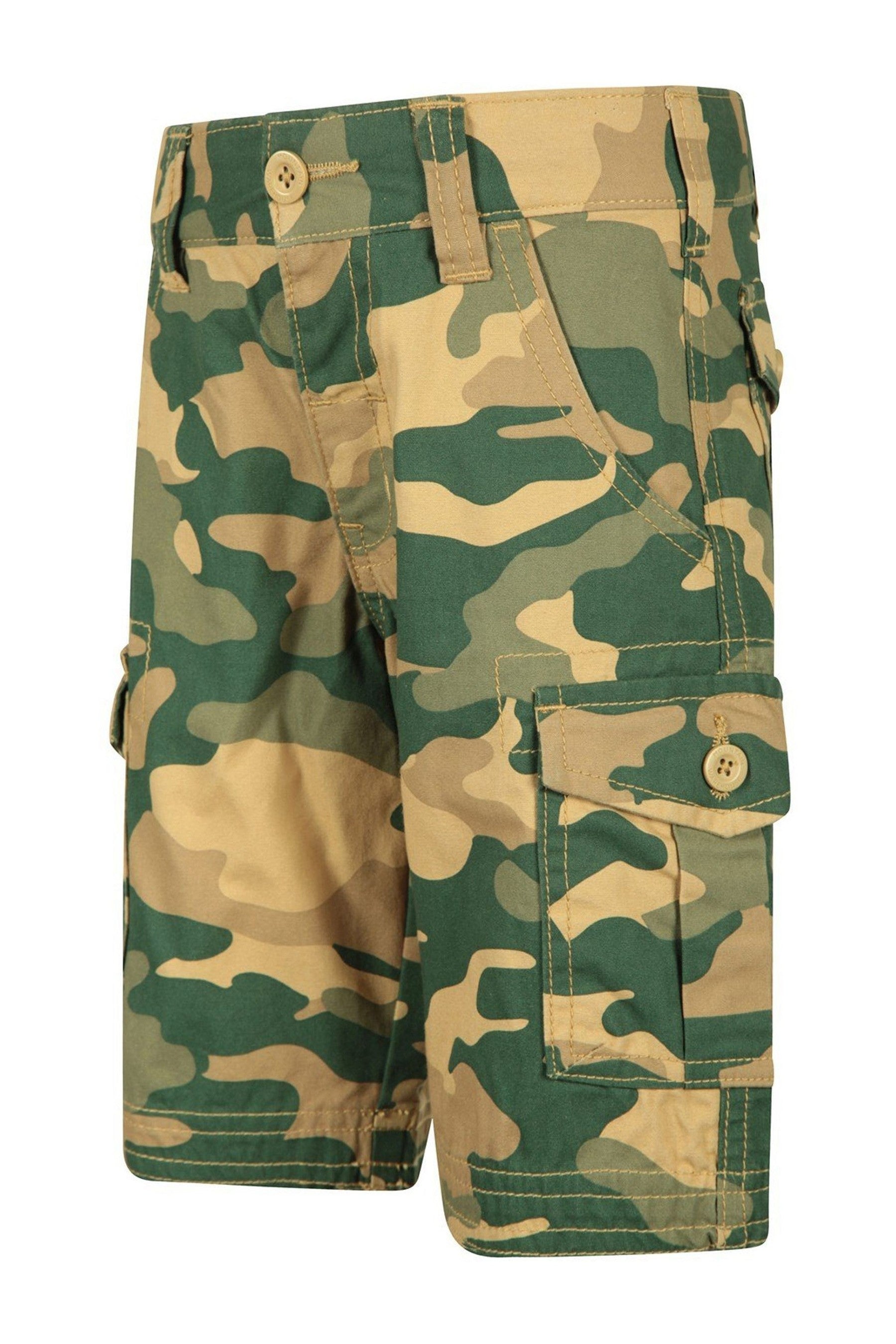 Light Blue Mountain Warehouse Camo Kids Cargo Shorts