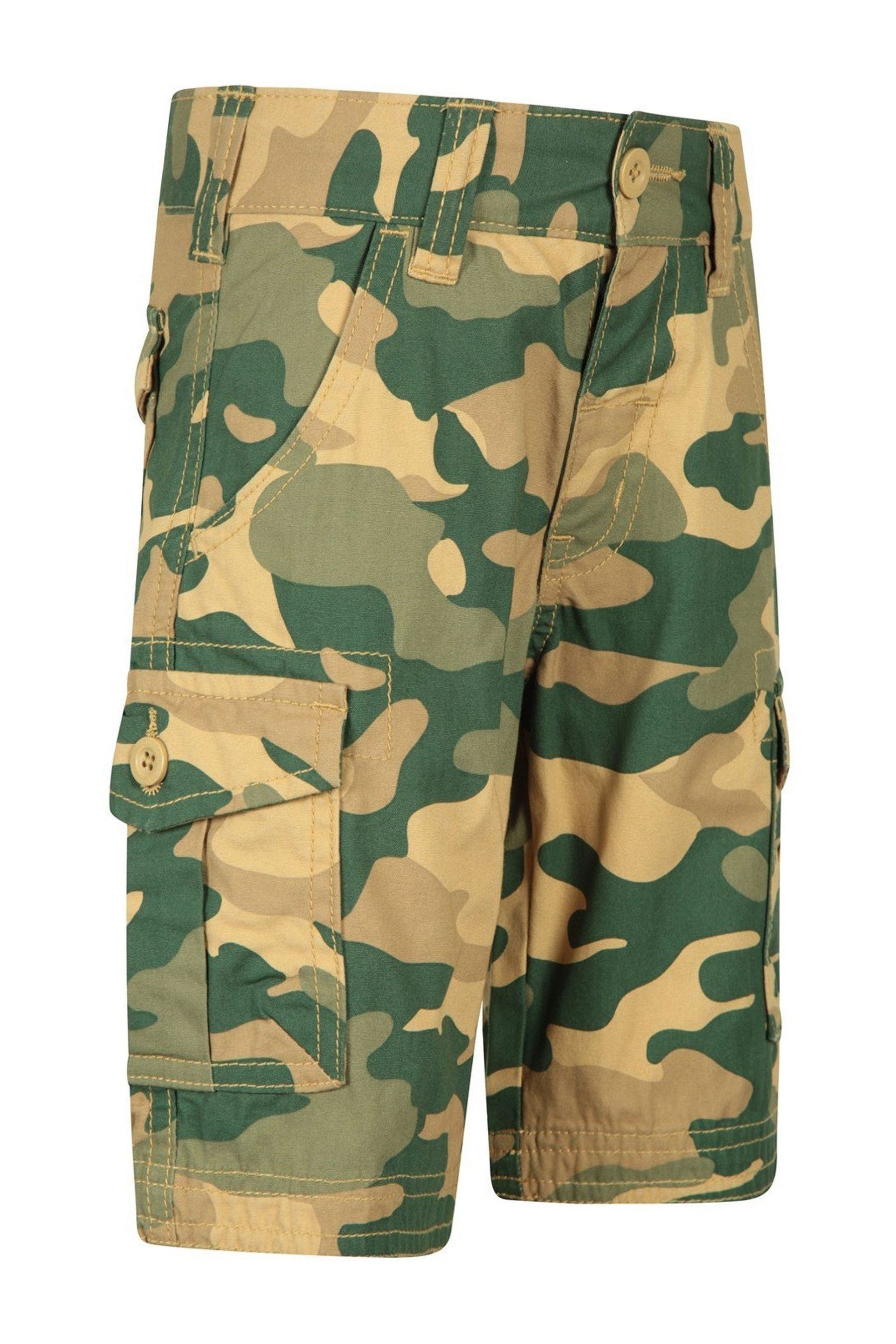 Light Blue Mountain Warehouse Camo Kids Cargo Shorts