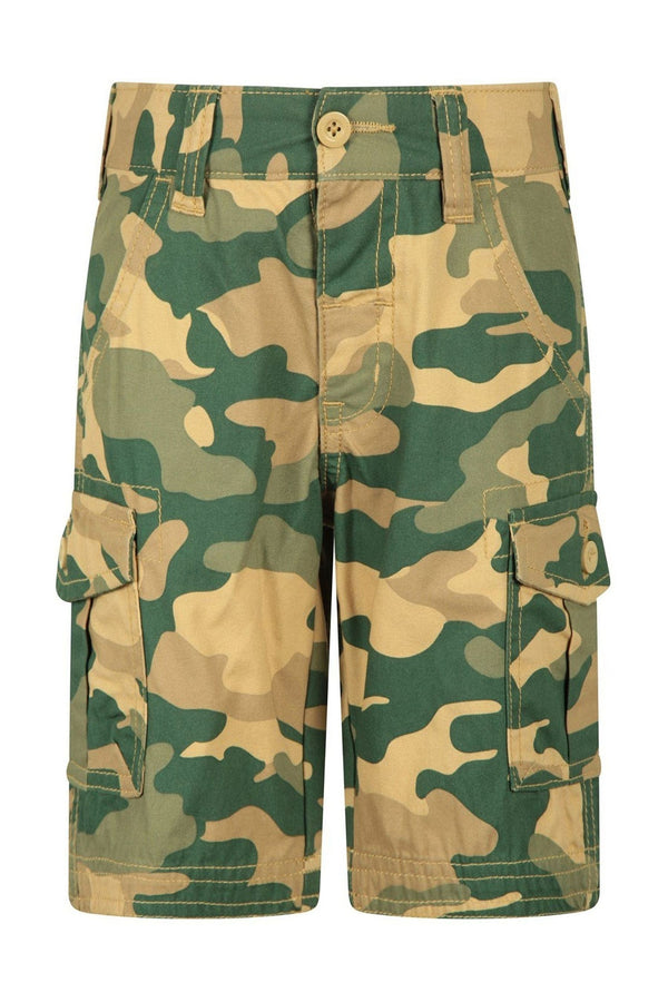 Light Blue Mountain Warehouse Camo Kids Cargo Shorts