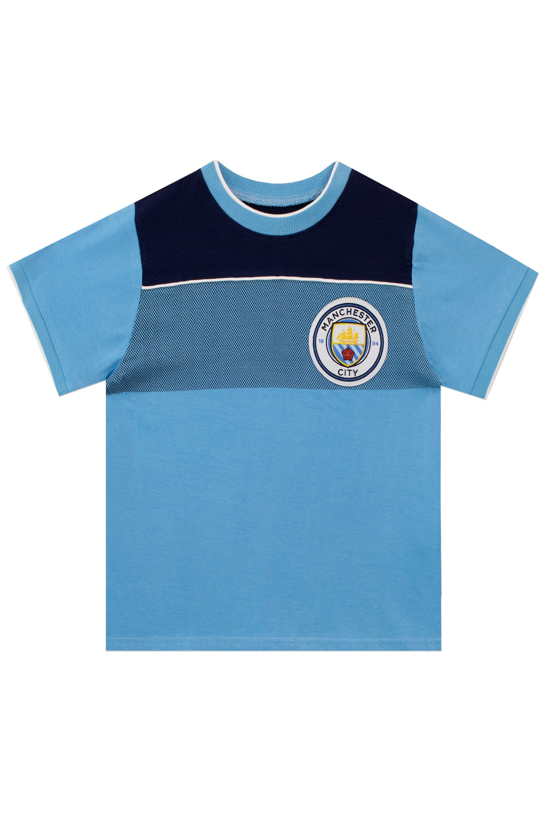 Character Blue Manchester City Kids Football Kit Style Pyjamas