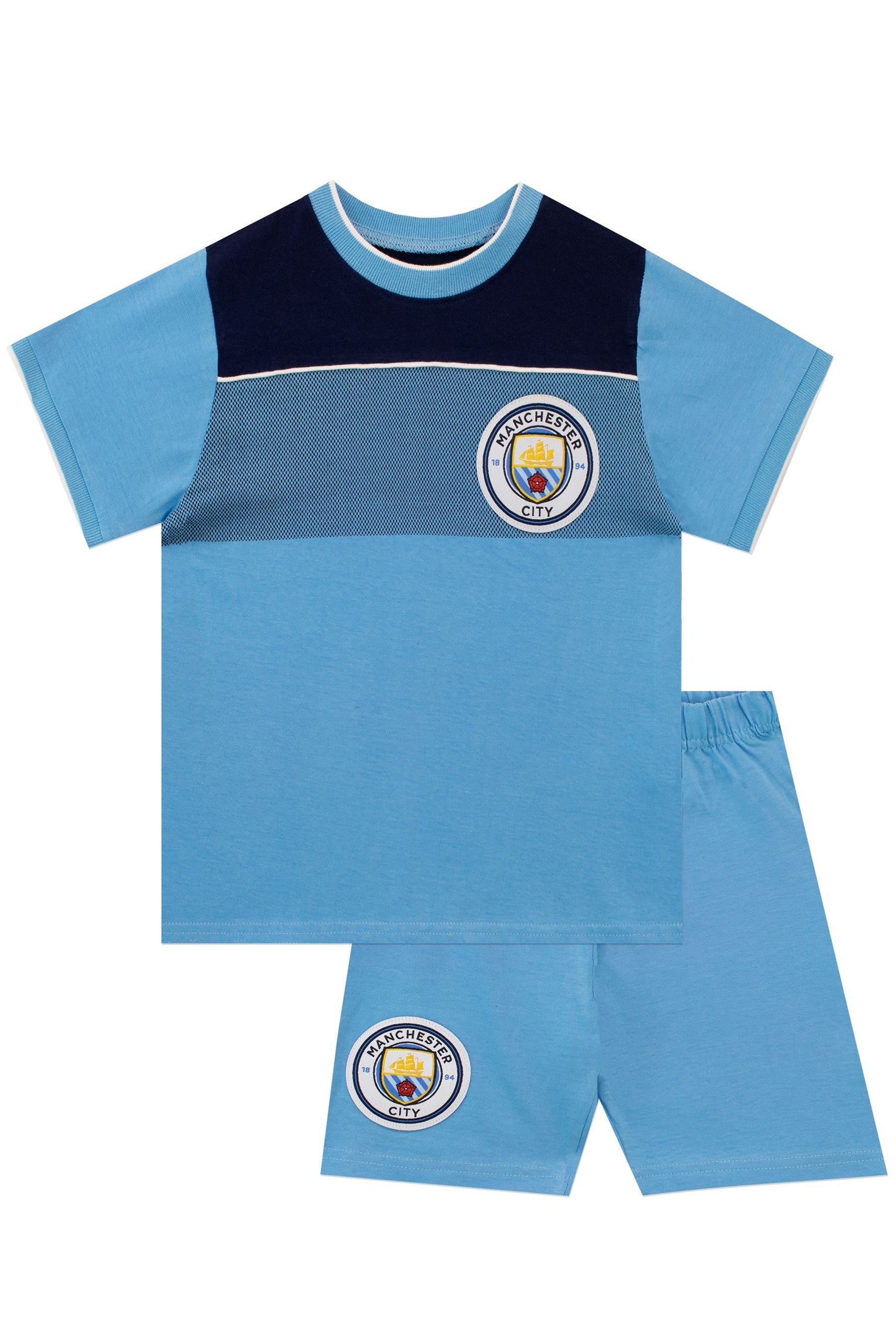 Character Blue Manchester City Kids Football Kit Style Pyjamas