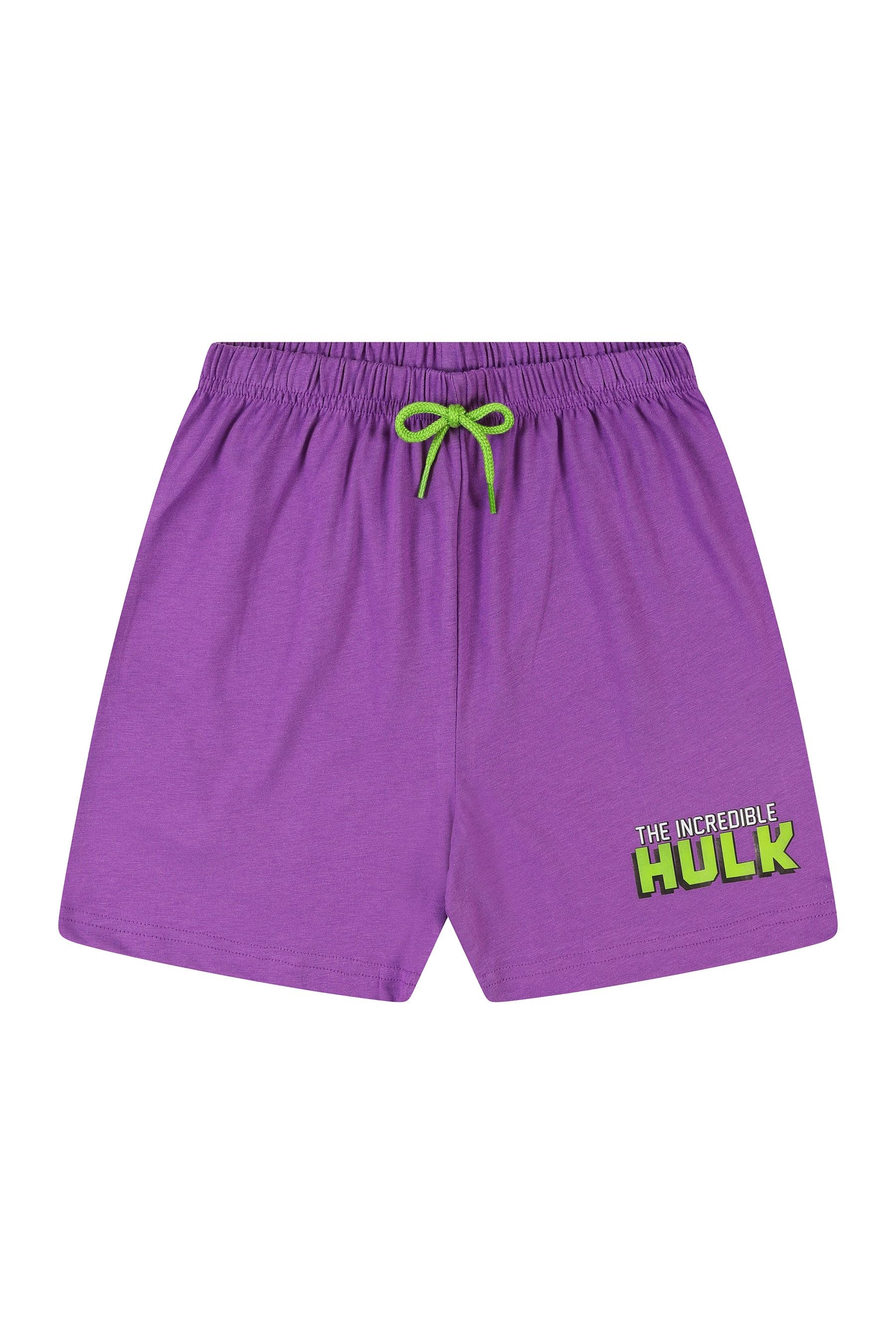 Kid Genius Green Incredible Hulk Boys Short Pyjama