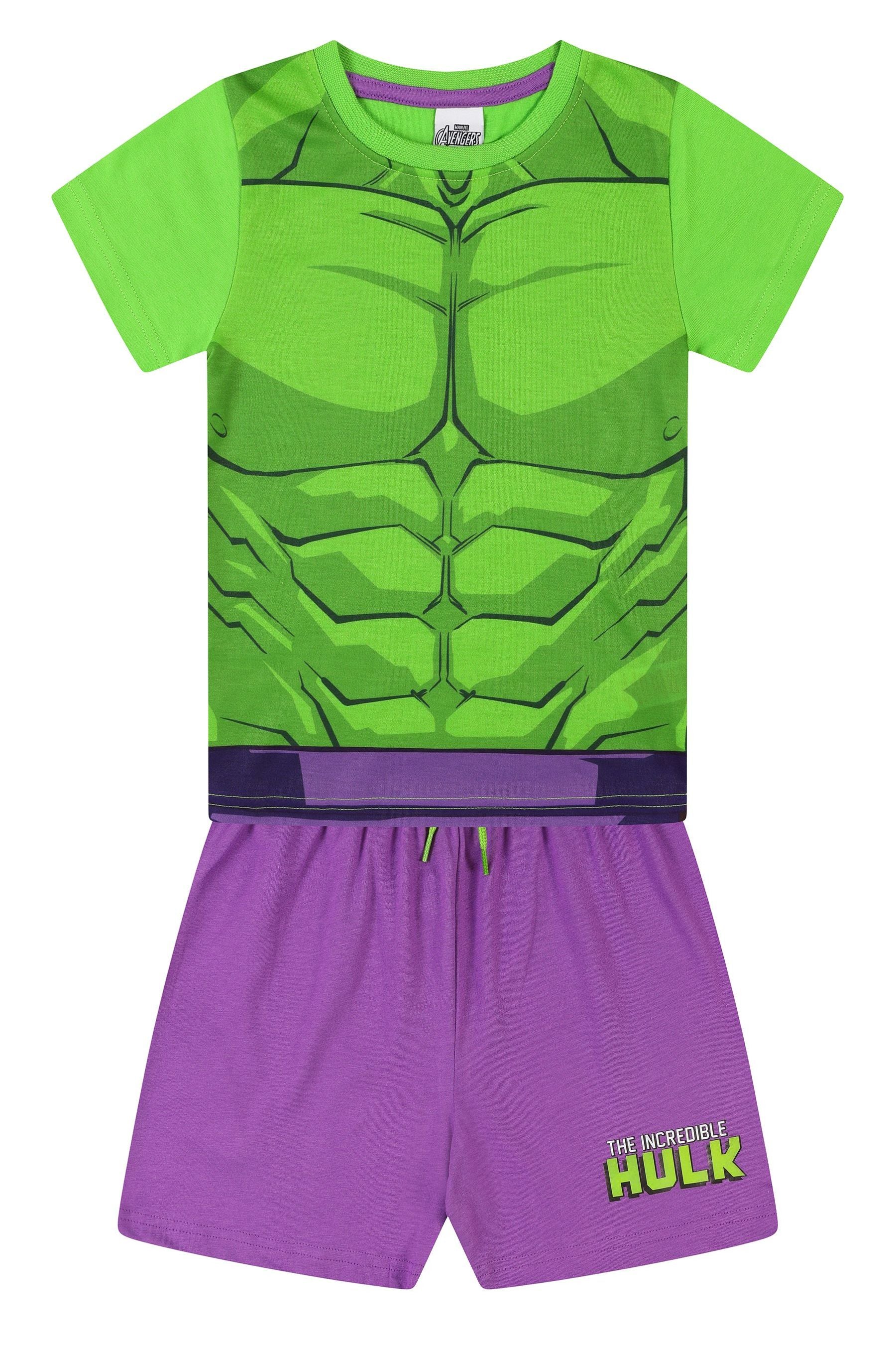 Kid Genius Green Incredible Hulk Boys Short Pyjama